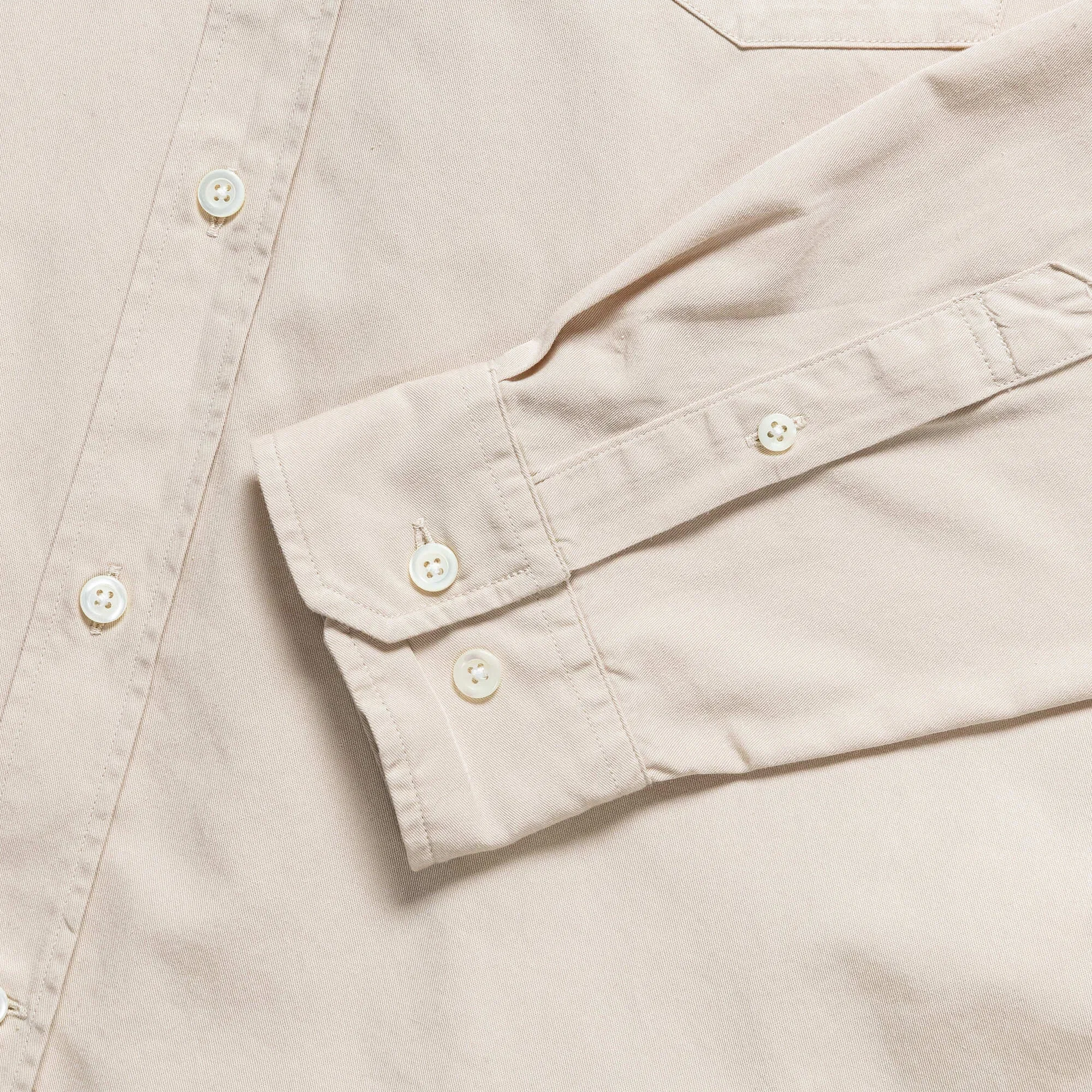 Norse Projects Osvald BD Twill Shirt - Oatmeal