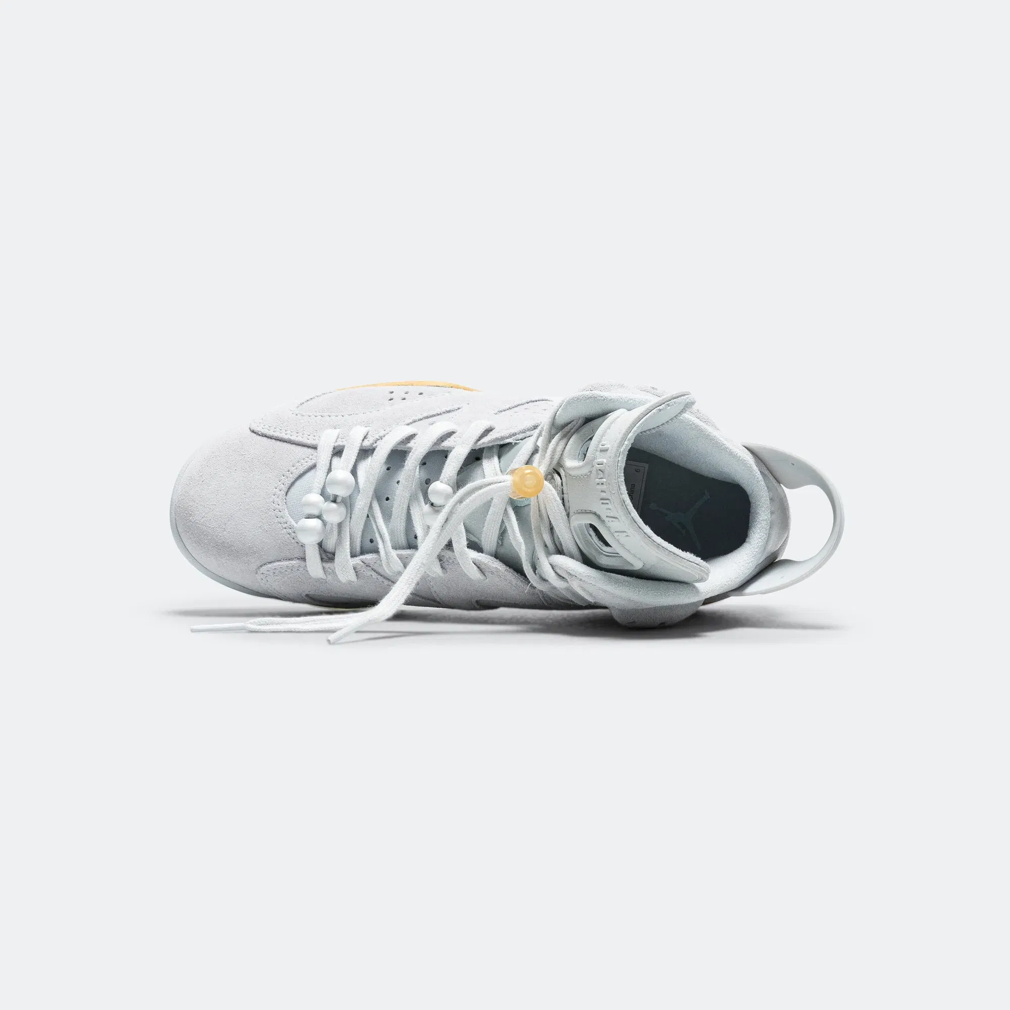 Air Jordan Womens Air Jordan 6 Retro - Pure Platinum/Glacier Blue-Metallic Gold