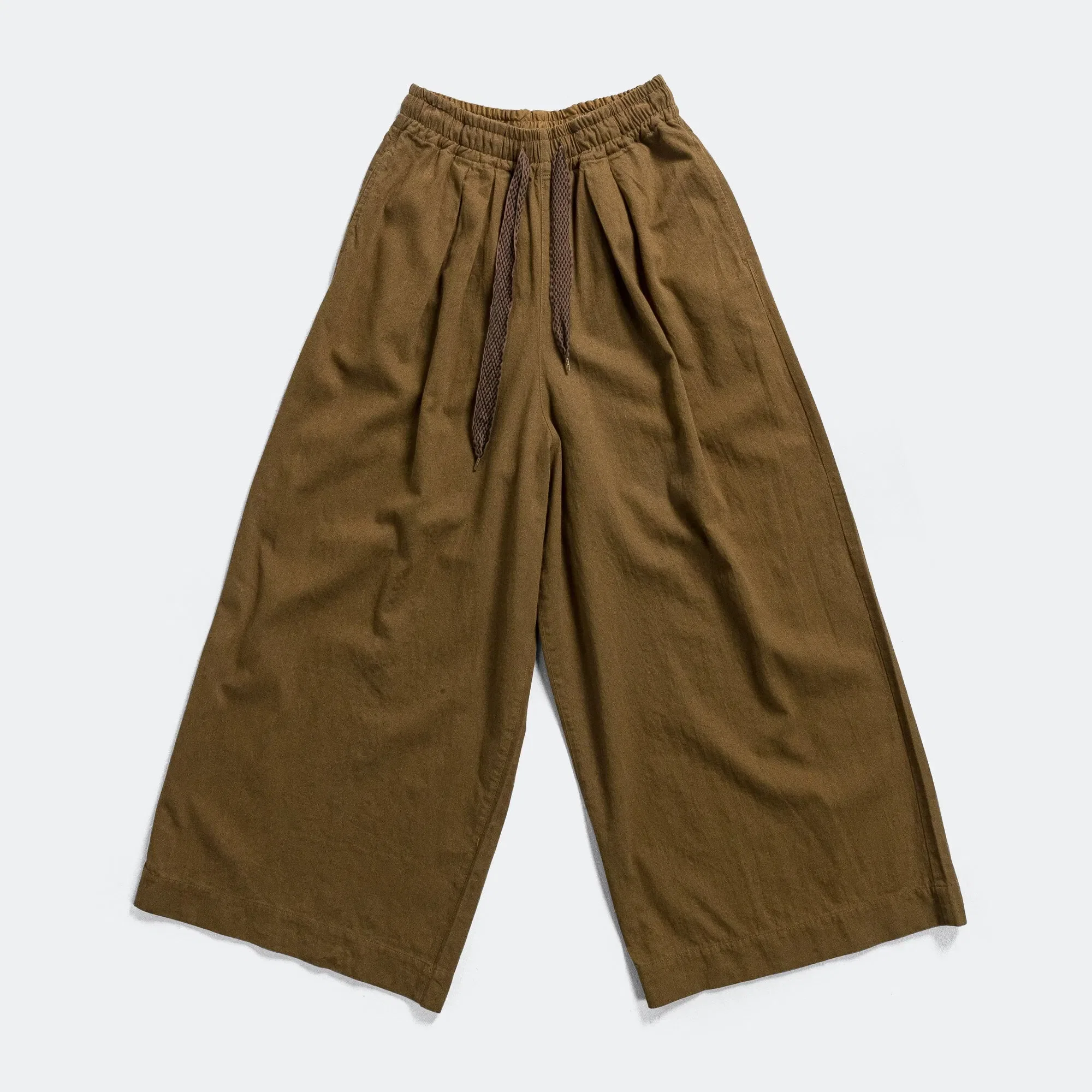 KAPITAL Cotton Linen Twill RUDE Buggy Pants - Khaki
