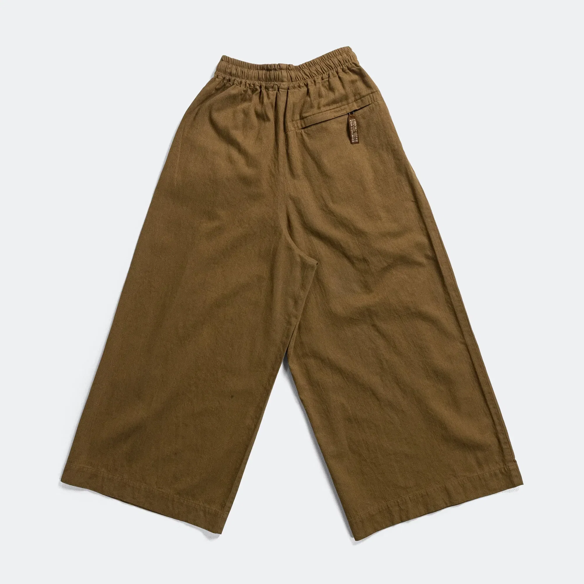 KAPITAL Cotton Linen Twill RUDE Buggy Pants - Khaki