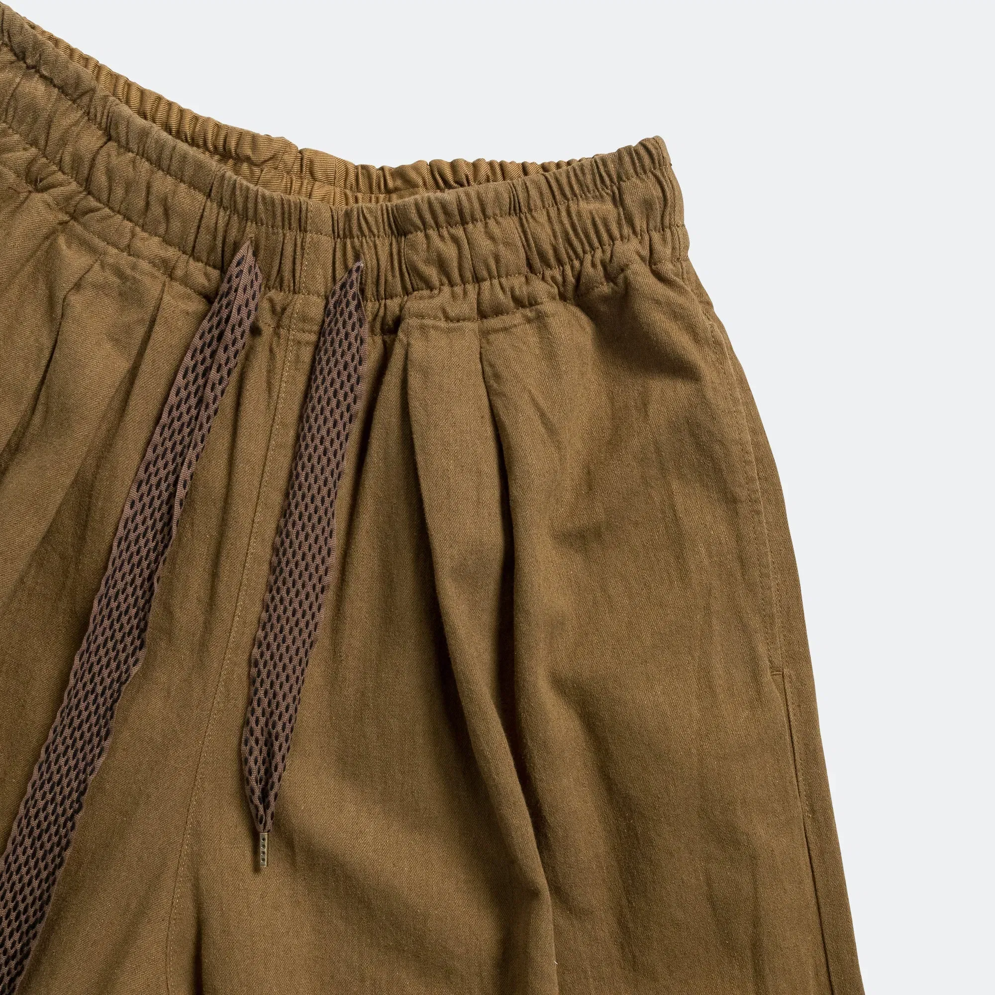 KAPITAL Cotton Linen Twill RUDE Buggy Pants - Khaki