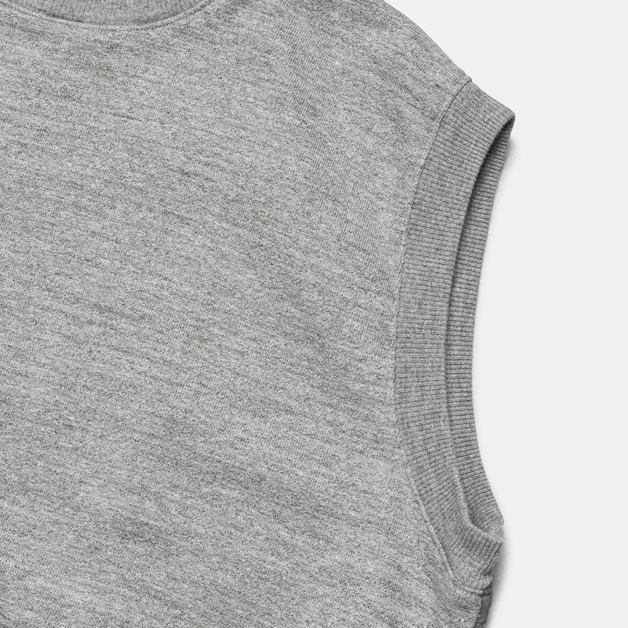 KAPITAL TOP SWT Knit x YABANE Quilt 2 TONES BIG Vest - Grey/IDG