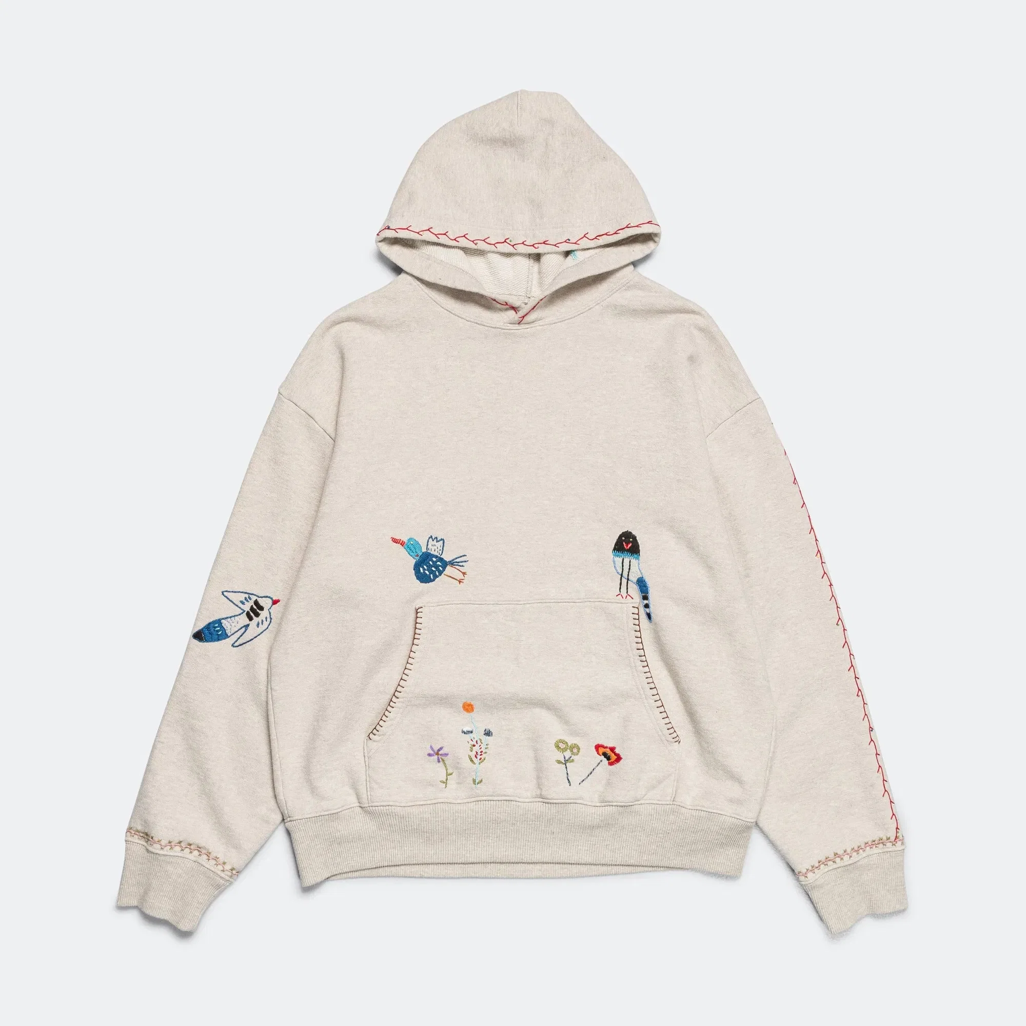 KAPITAL TOP SWT Knit Hoodie (MAGPIE) - Ecru