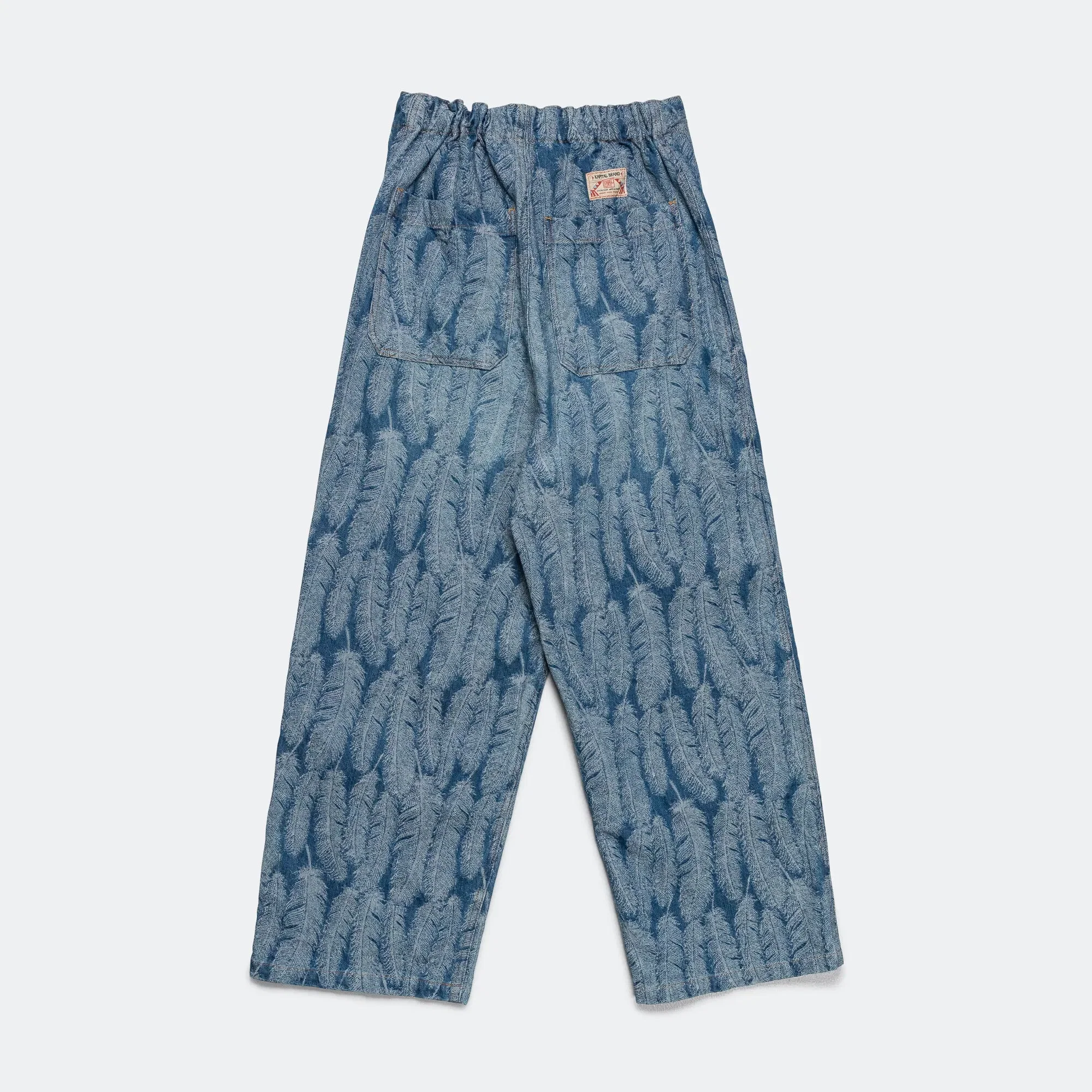 KAPITAL 12oz MAGPIE Denim W-Knee EASY Baggy Pants - Light