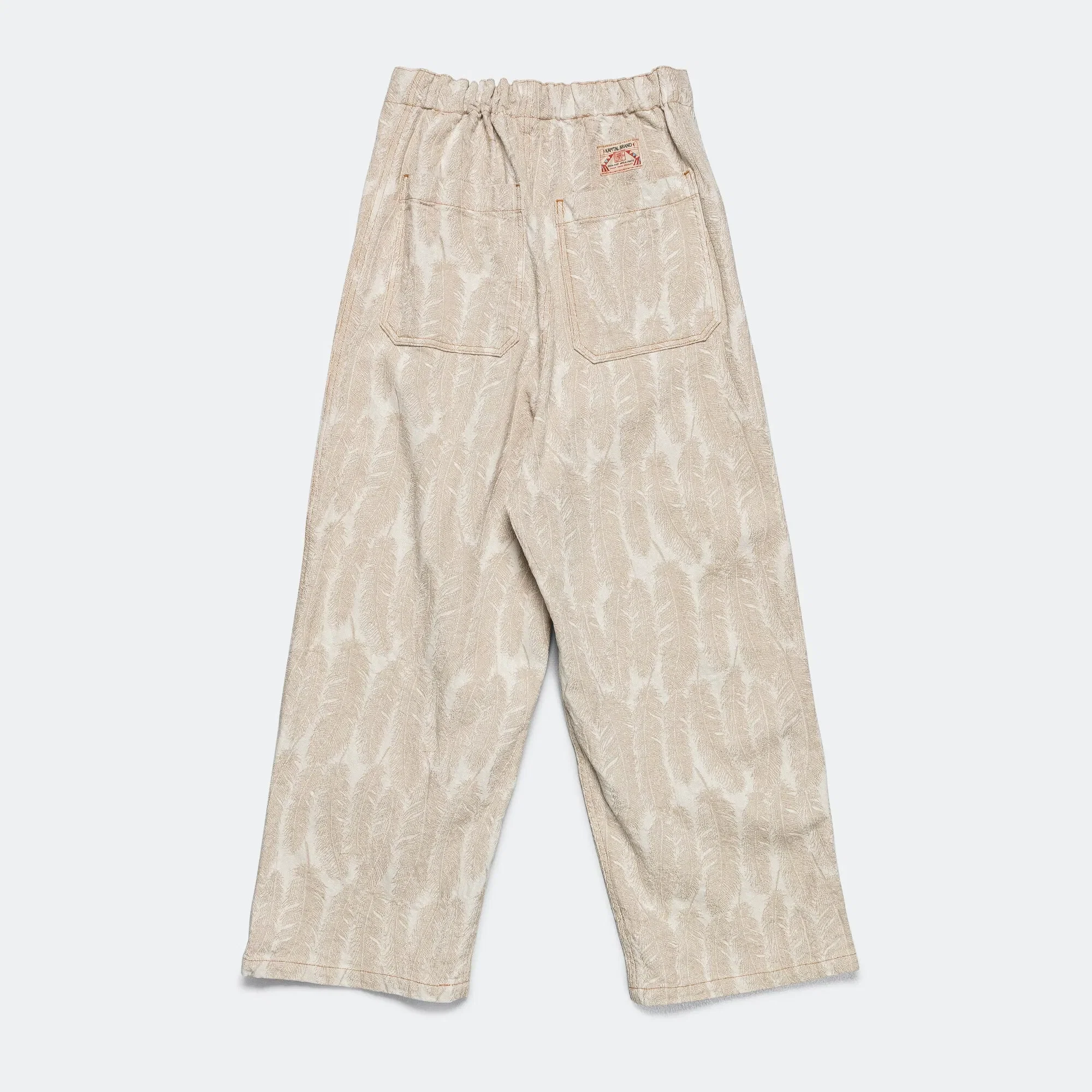 KAPITAL 12oz MAGPIE Denim W-Knee EASY Baggy Pants - Ecru