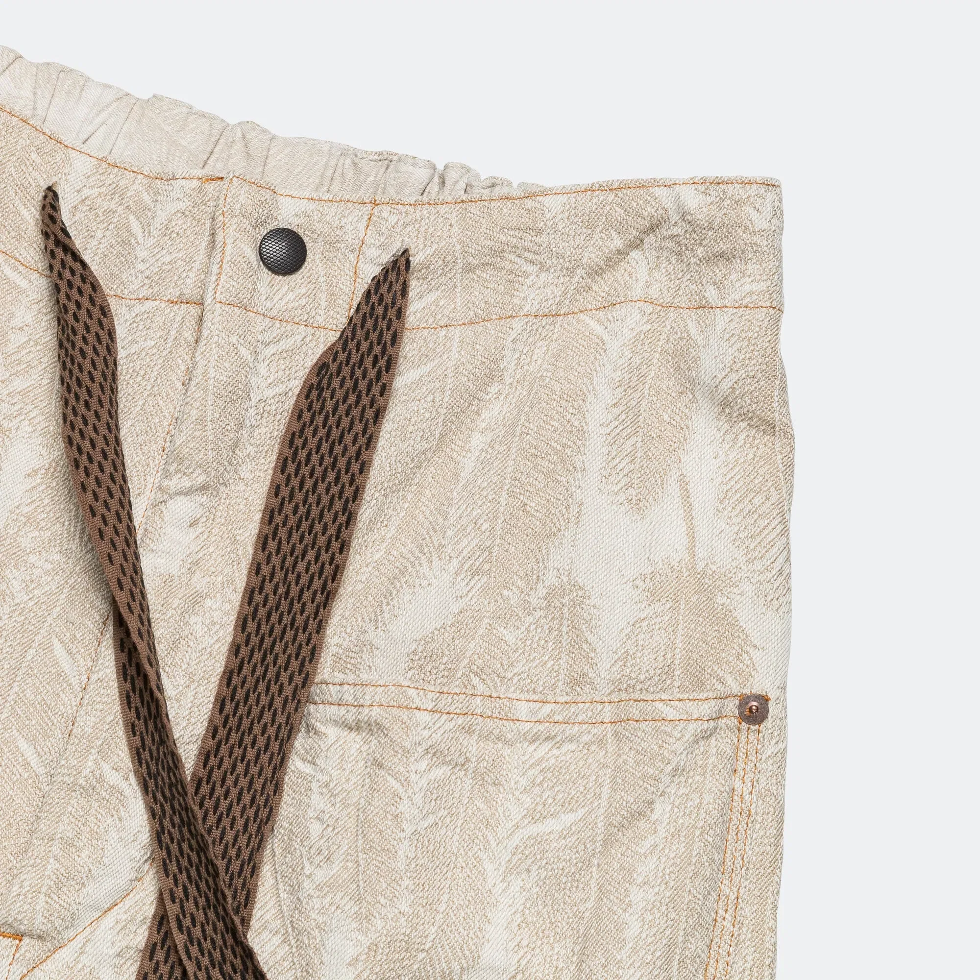 KAPITAL 12oz MAGPIE Denim W-Knee EASY Baggy Pants - Ecru