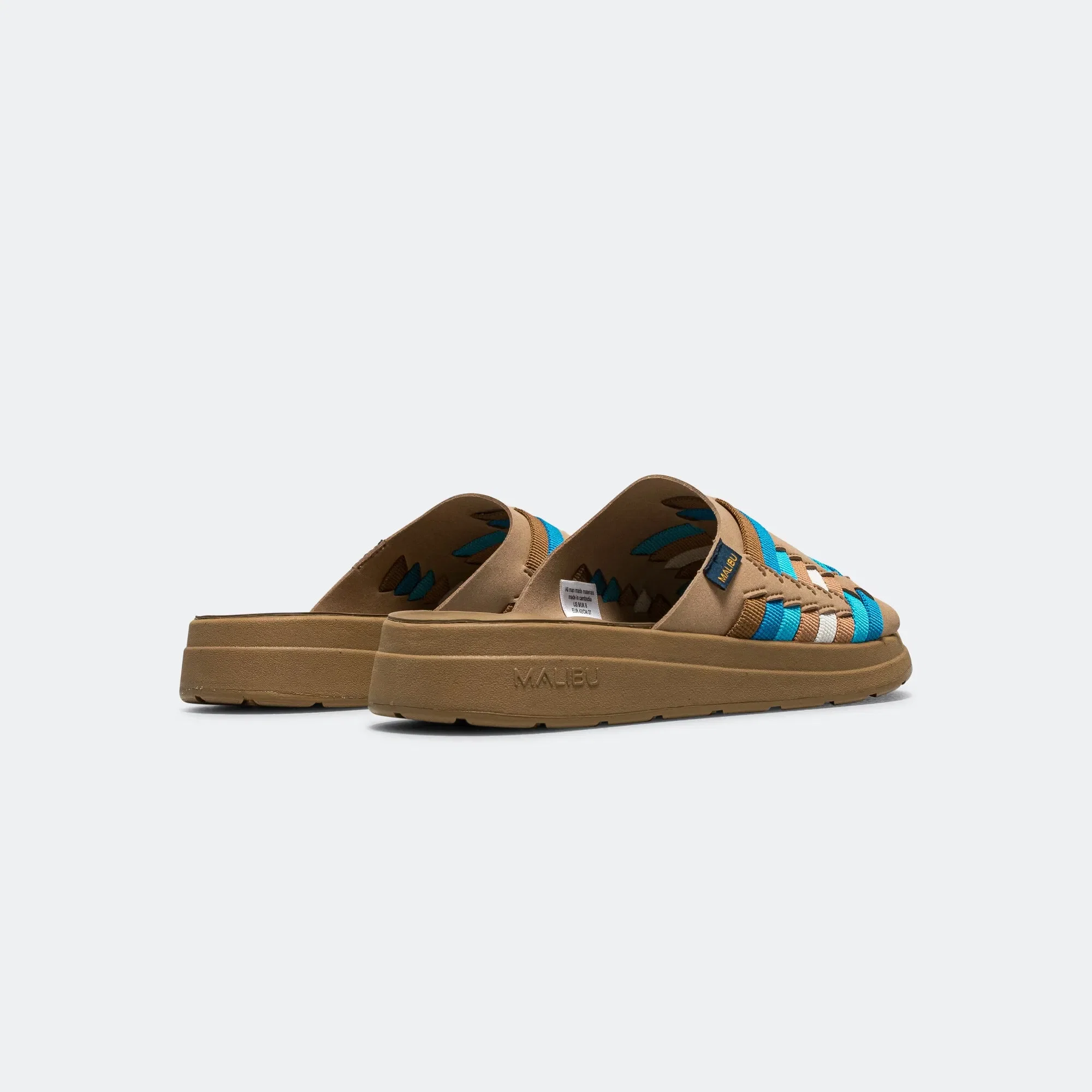 MALIBU Thunderbird Slide - Beige/Blue-Coyote