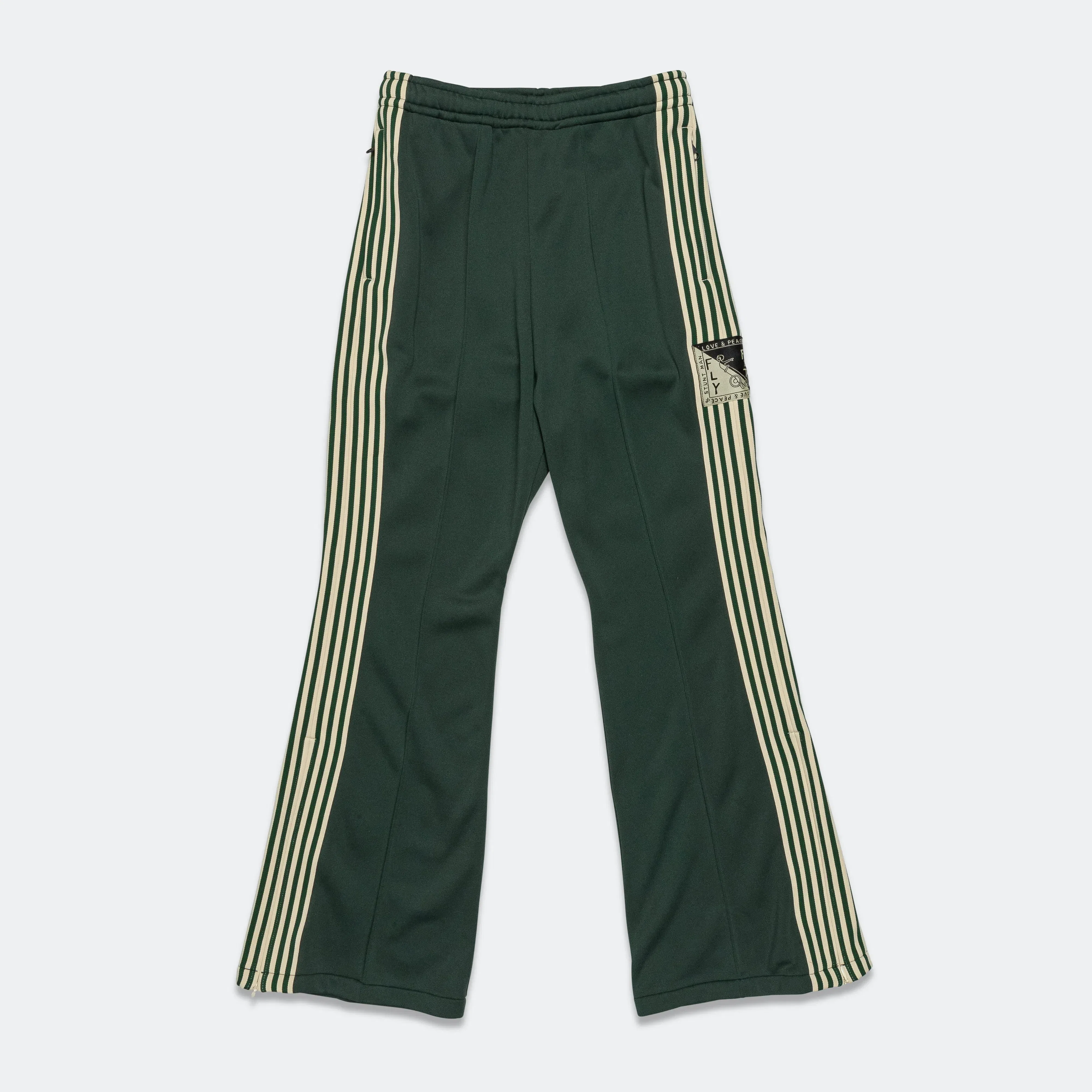 KAPITAL Smooth Heat-Jersey STUNTMEN & WOMEN Track Pants - Green