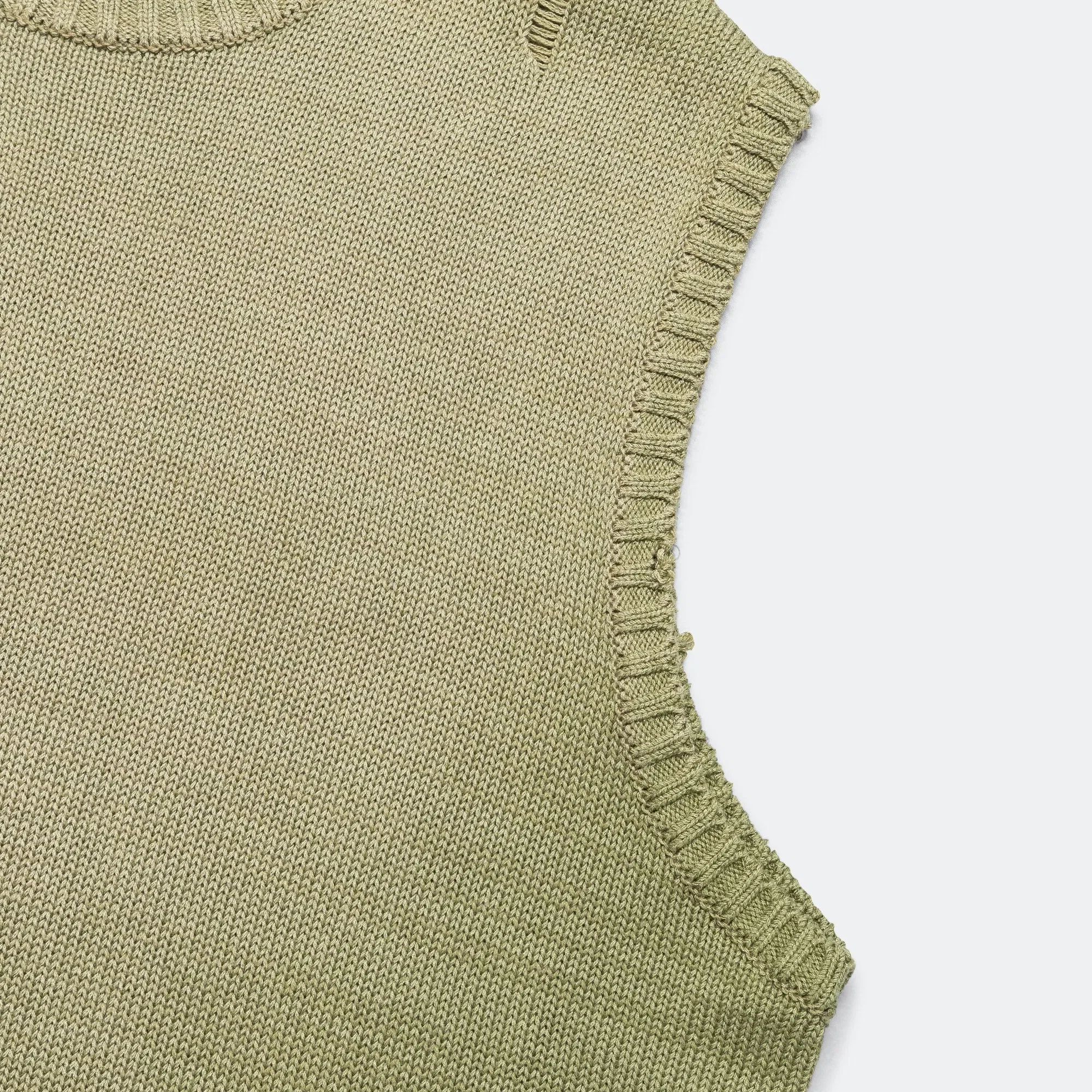 KAPITAL 5G Cotton Knit BONE Vest - Khaki