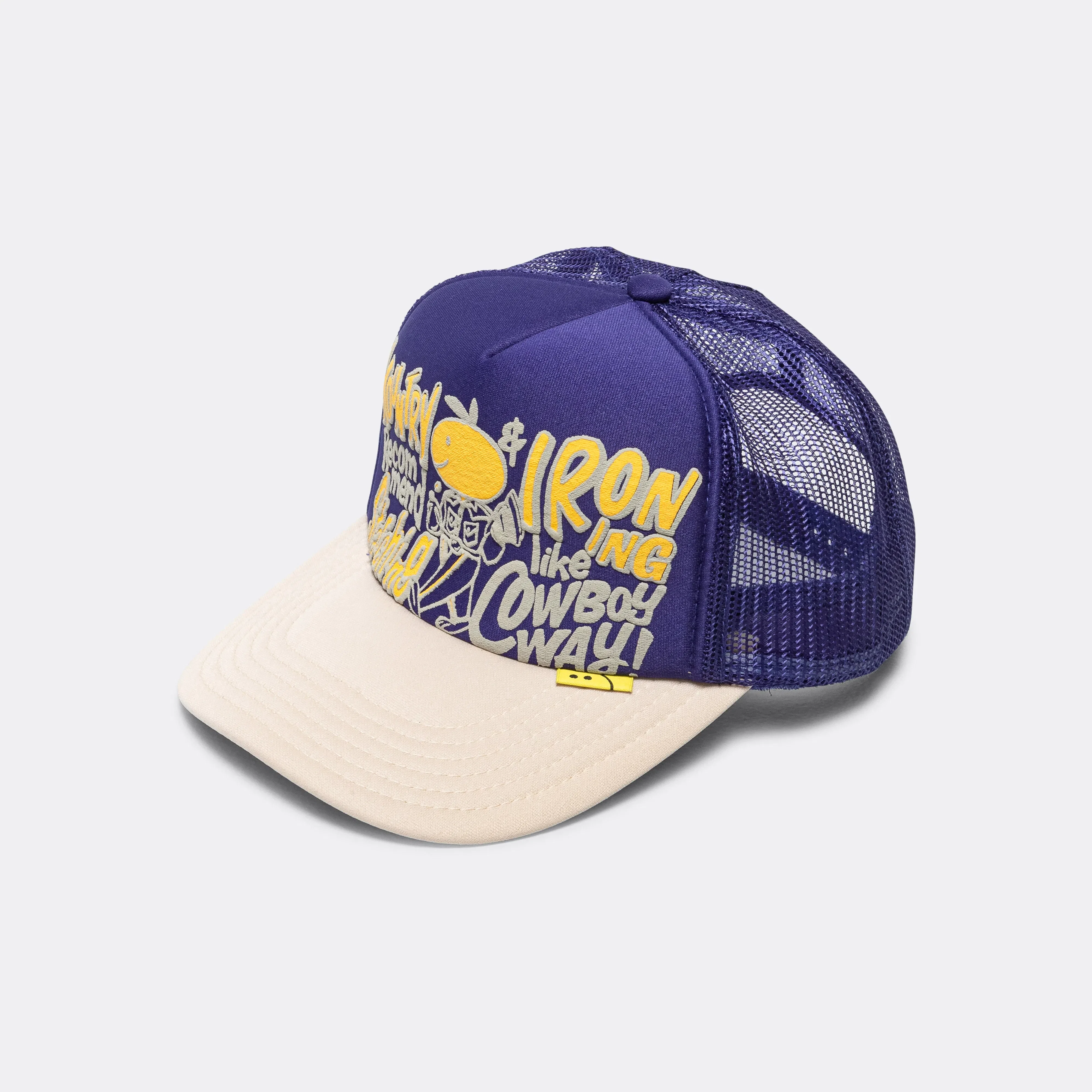 KAPITAL CONEYCOWBOWY Trucker CAP - Purple x Ecru