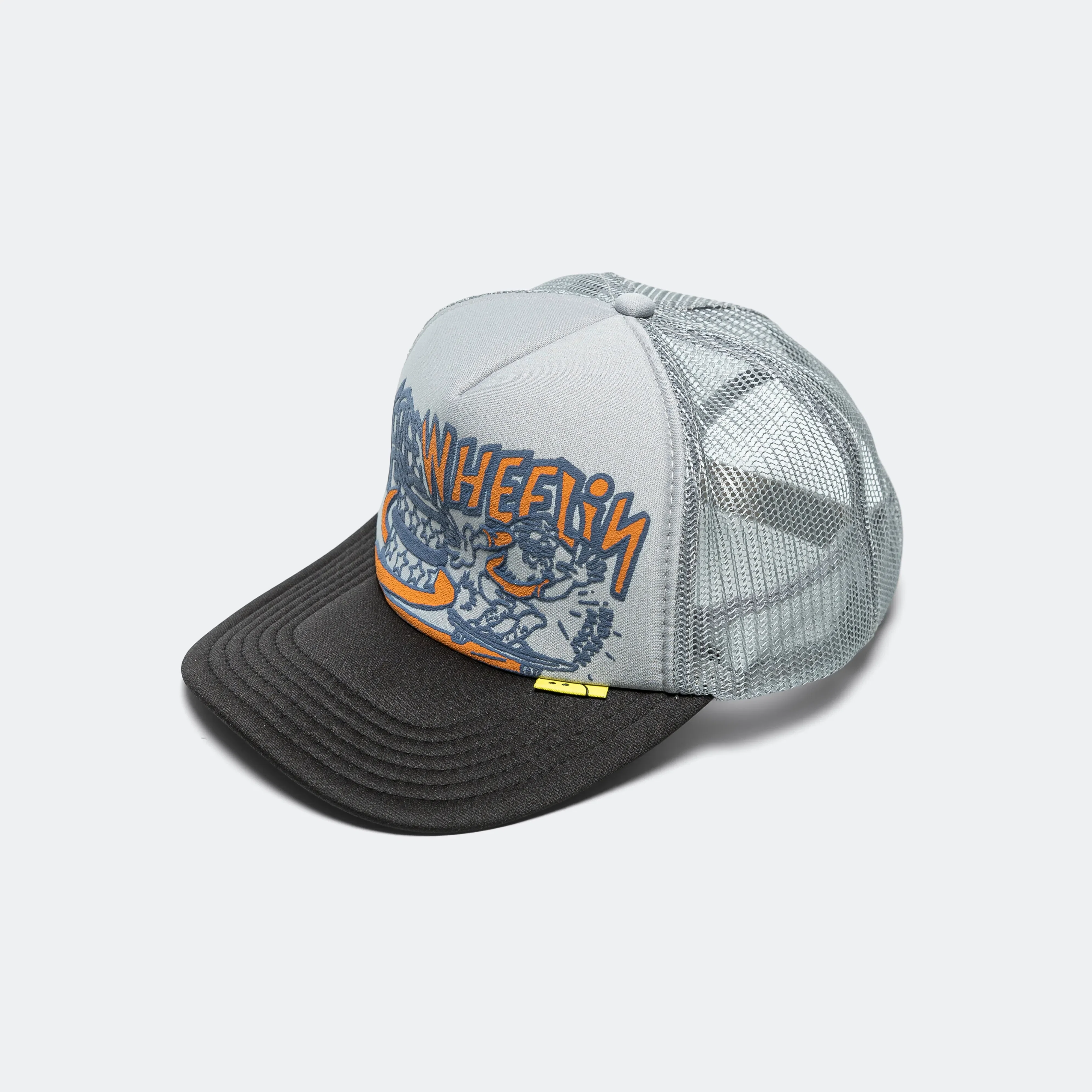 KAPITAL FREE WHEELIN' Trucker Cap - Grey/Black