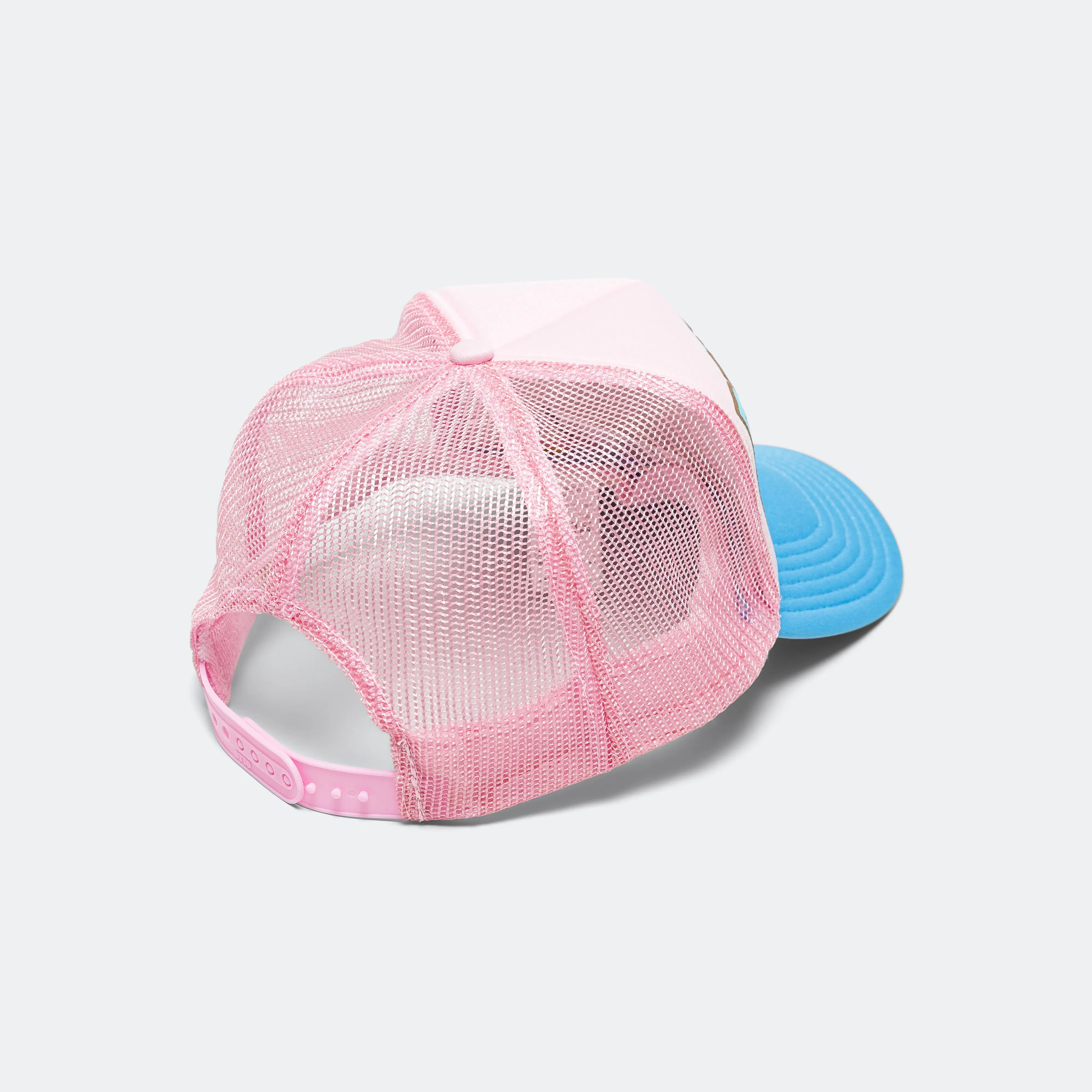 KAPITAL DENIM MEN LOVE CATS Trucker Cap - Pink/Sax