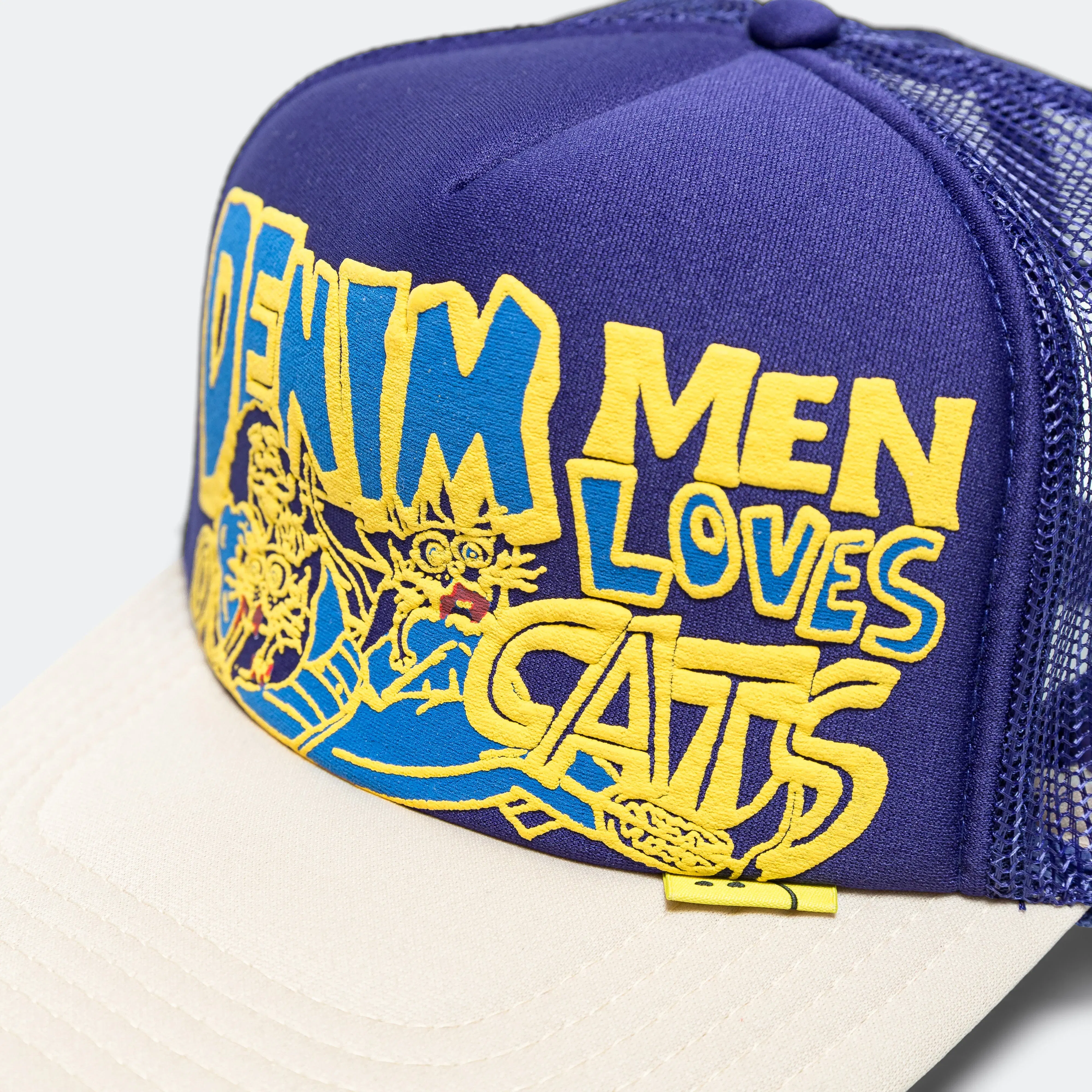 KAPITAL DENIM MEN LOVE CATS Trucker Cap - Purple