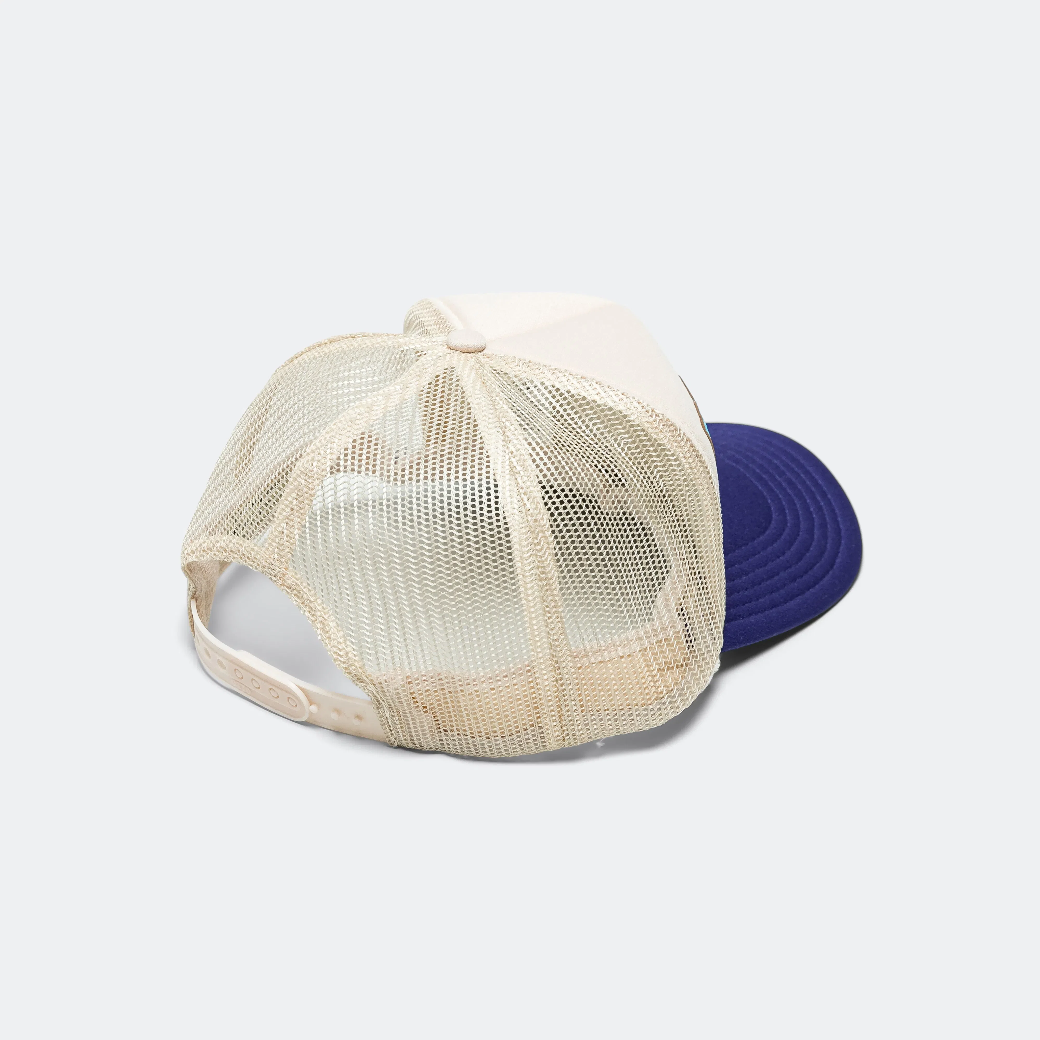 KAPITAL DENIM MEN LOVE CATS Trucker Cap - Ecru/Purple