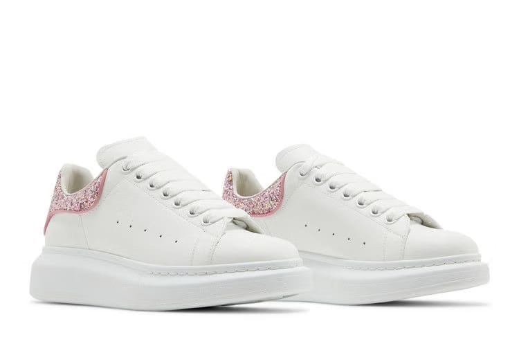 Alexander McQueen Wmns Oversized Sneaker 'White Rose Glitter'