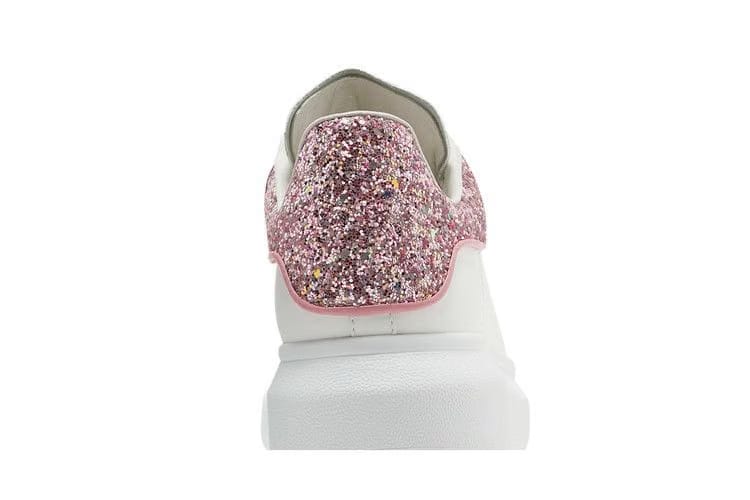 Alexander McQueen Wmns Oversized Sneaker 'White Rose Glitter'