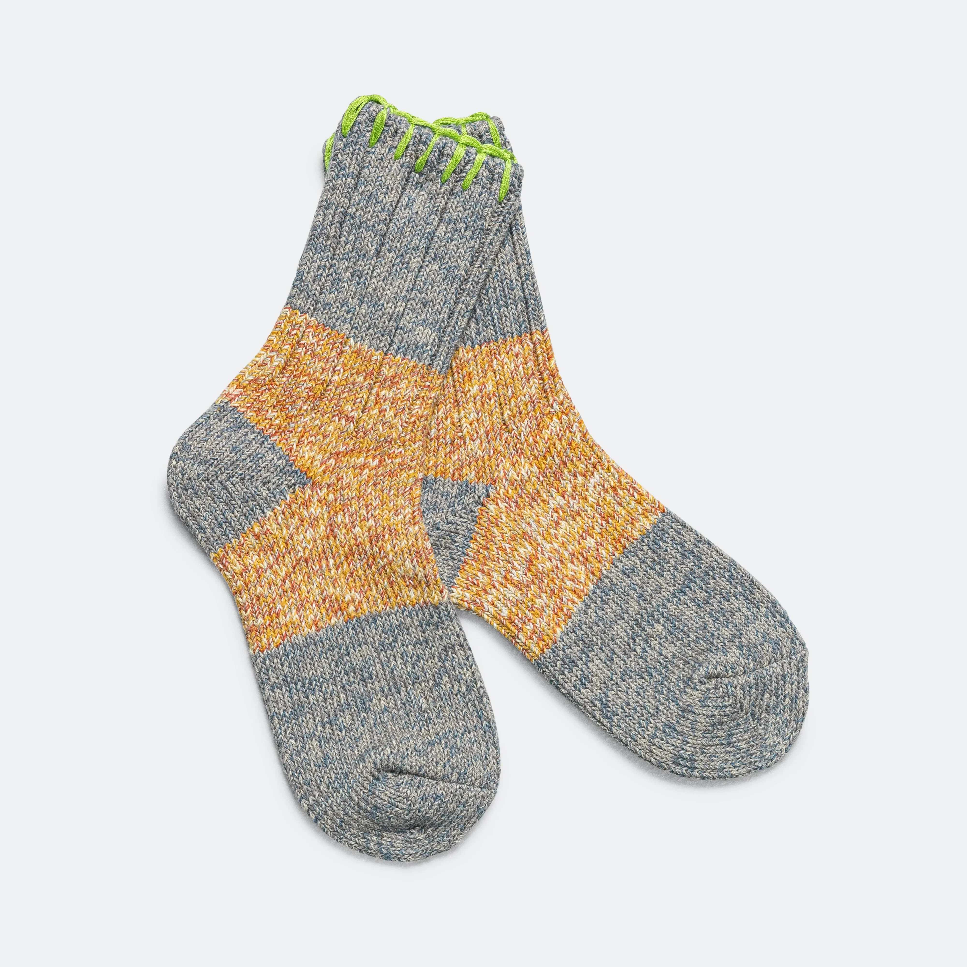 KAPITAL 56 Yarns Grandrelle GOGH HOBO-Stitch Socks - Yellow