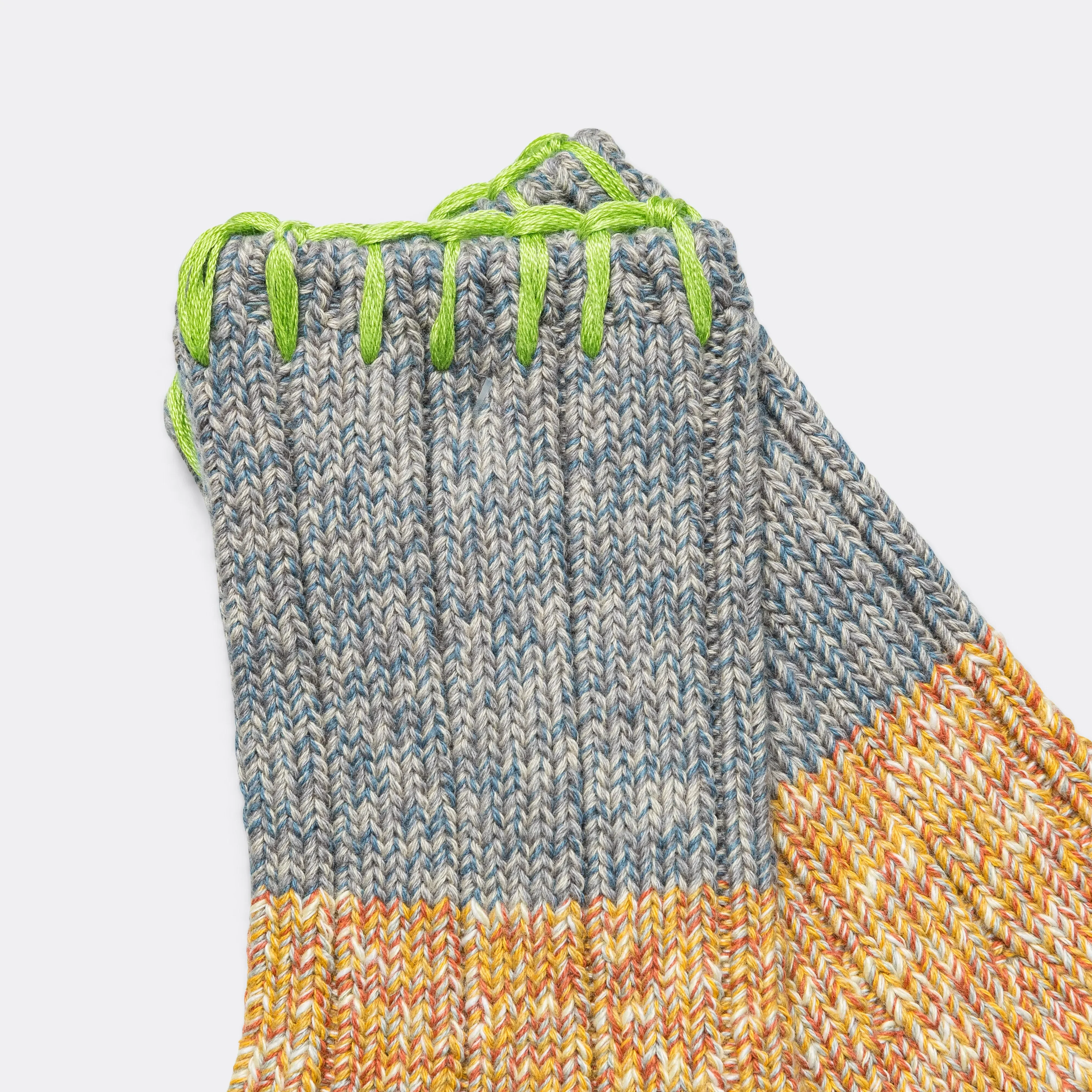 KAPITAL 56 Yarns Grandrelle GOGH HOBO-Stitch Socks - Yellow