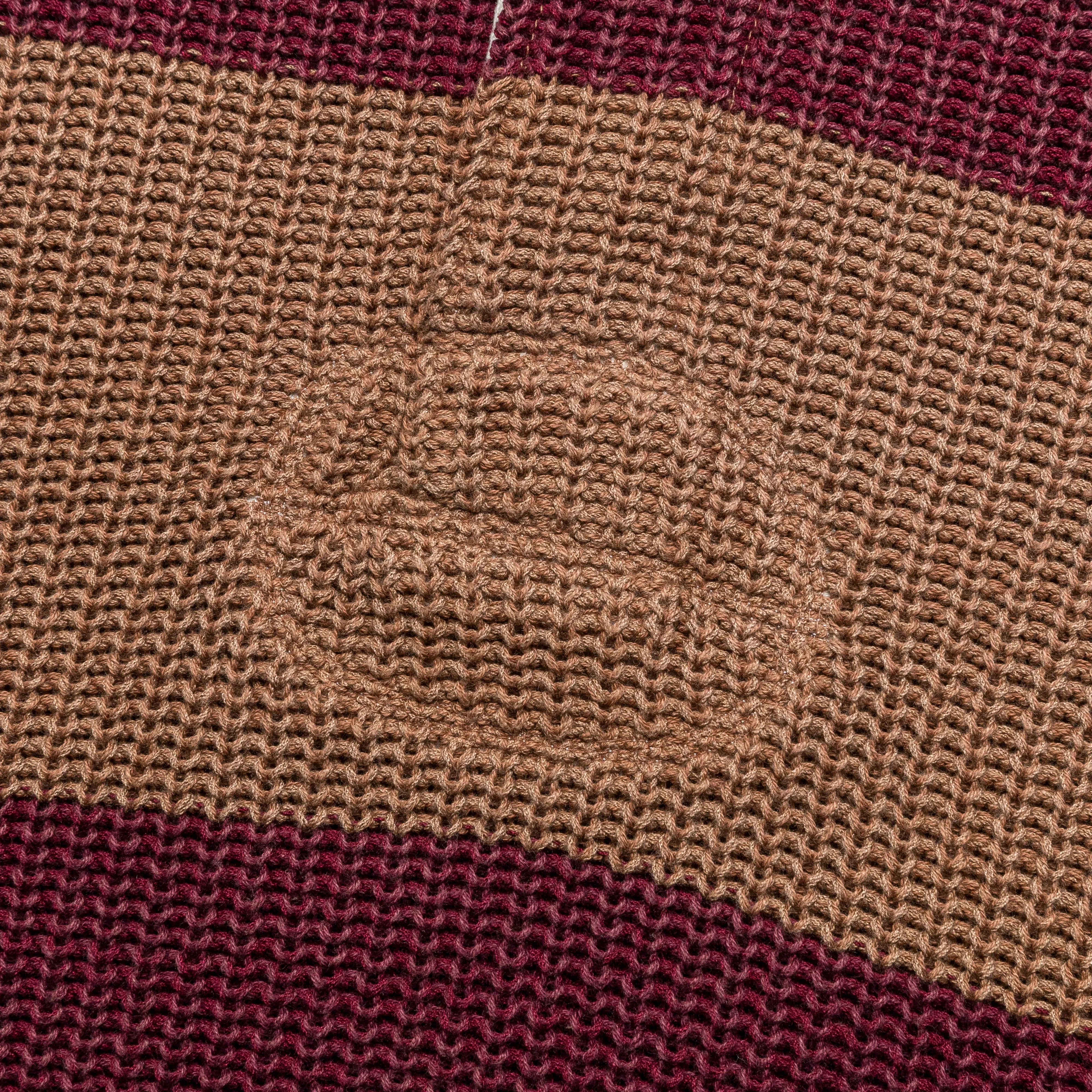 KAPITAL 5G Cotton Knit RUGGER Shirt - Brown/Burgundy