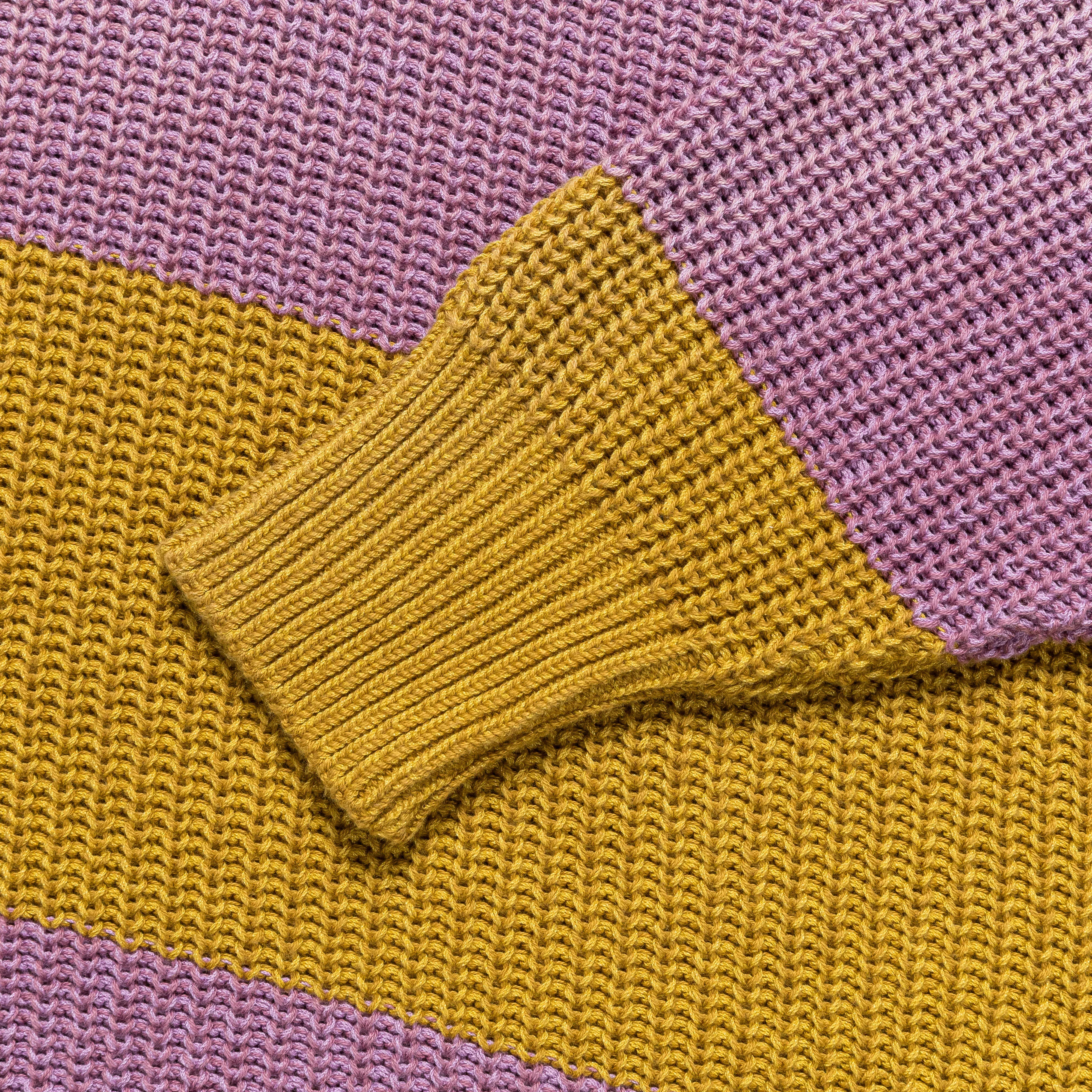 KAPITAL 5G Cotton Knit RUGGER Shirt - Yellow/Pink