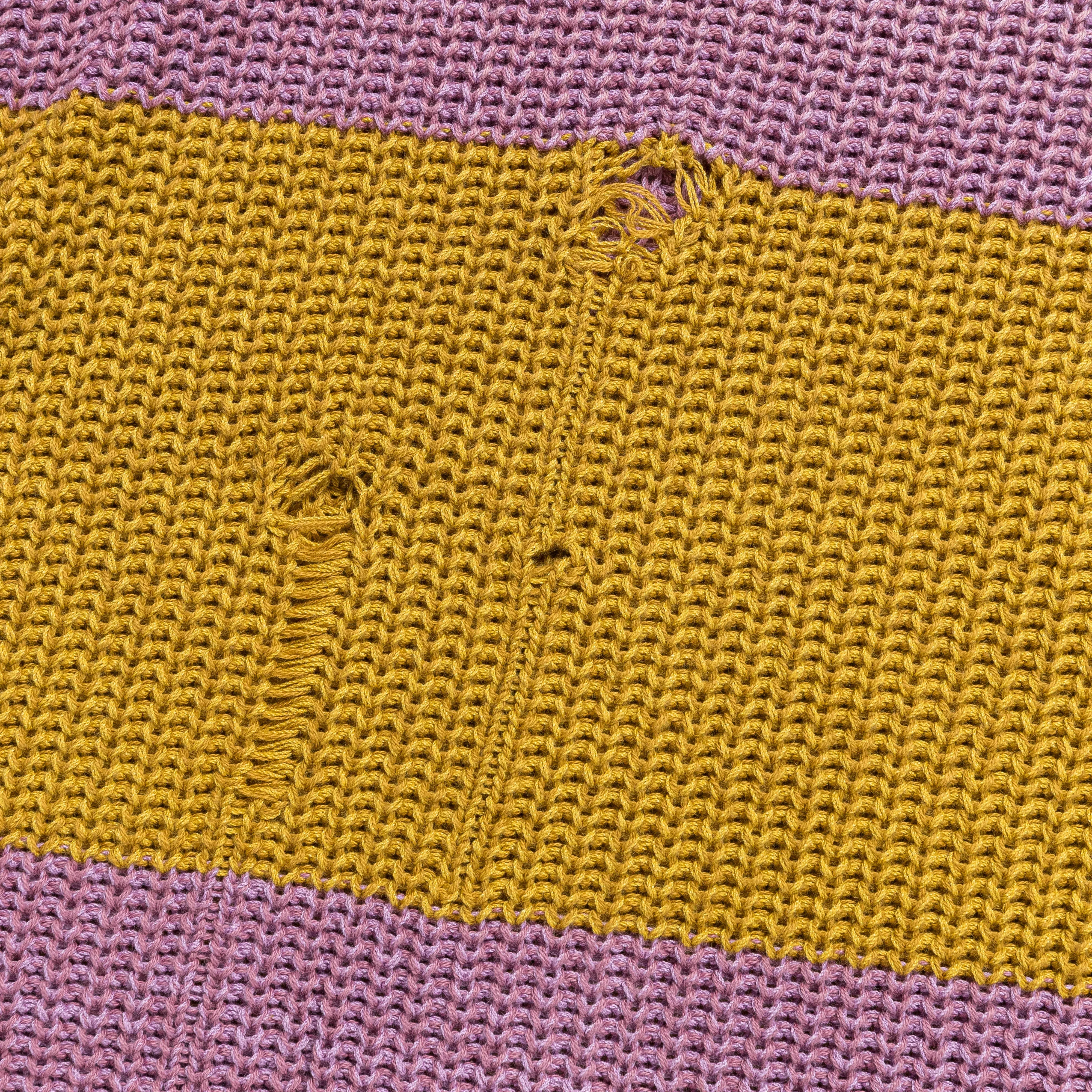 KAPITAL 5G Cotton Knit RUGGER Shirt - Yellow/Pink