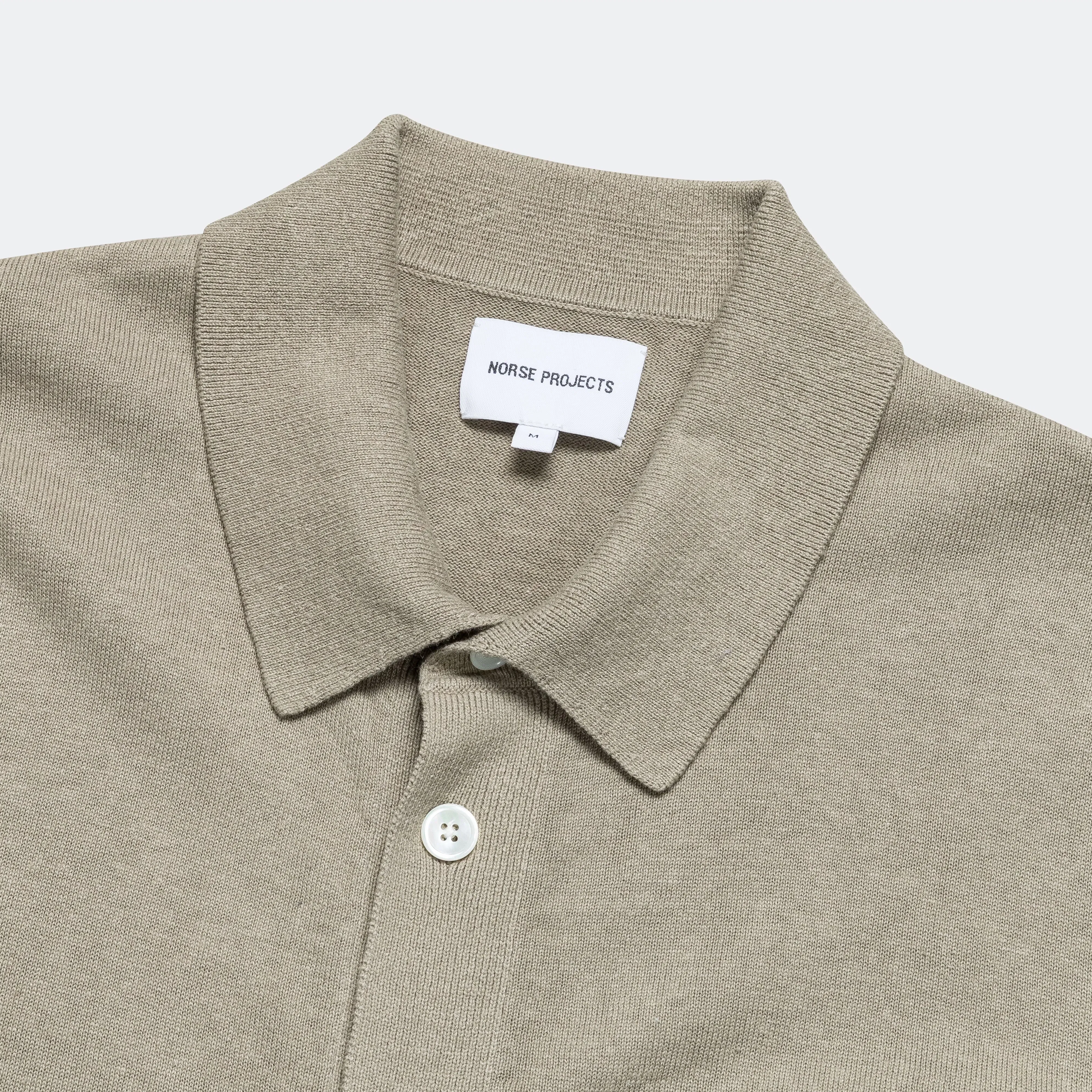 Norse Projects Rollo Cotton Linen SS Shirt - Clay