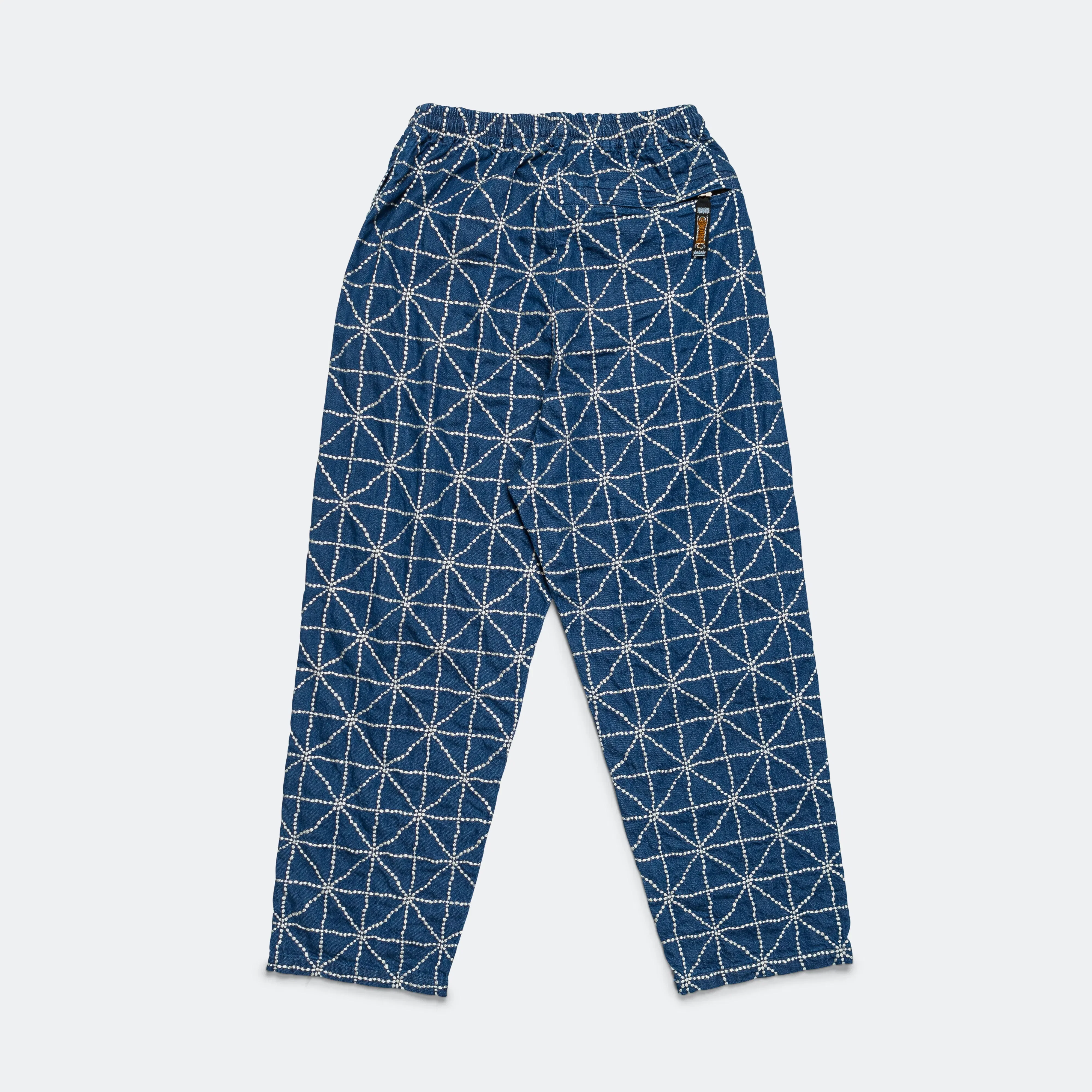 KAPITAL 8oz Denim FOLK-DOJO Embroidery EASY Pants - Midtone