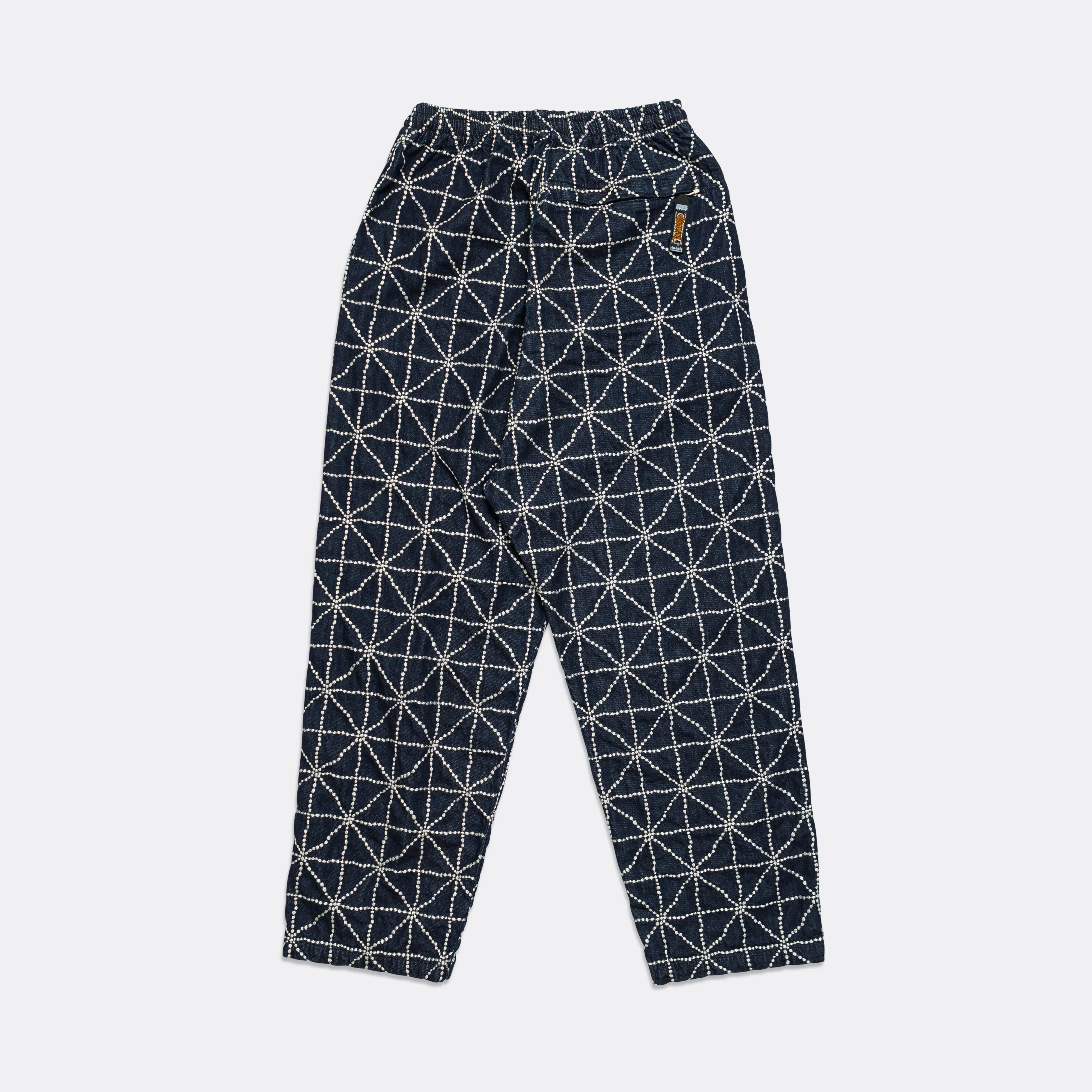 KAPITAL 8oz Denim FOLK-DOJO Embroidery EASY Pants - Dark