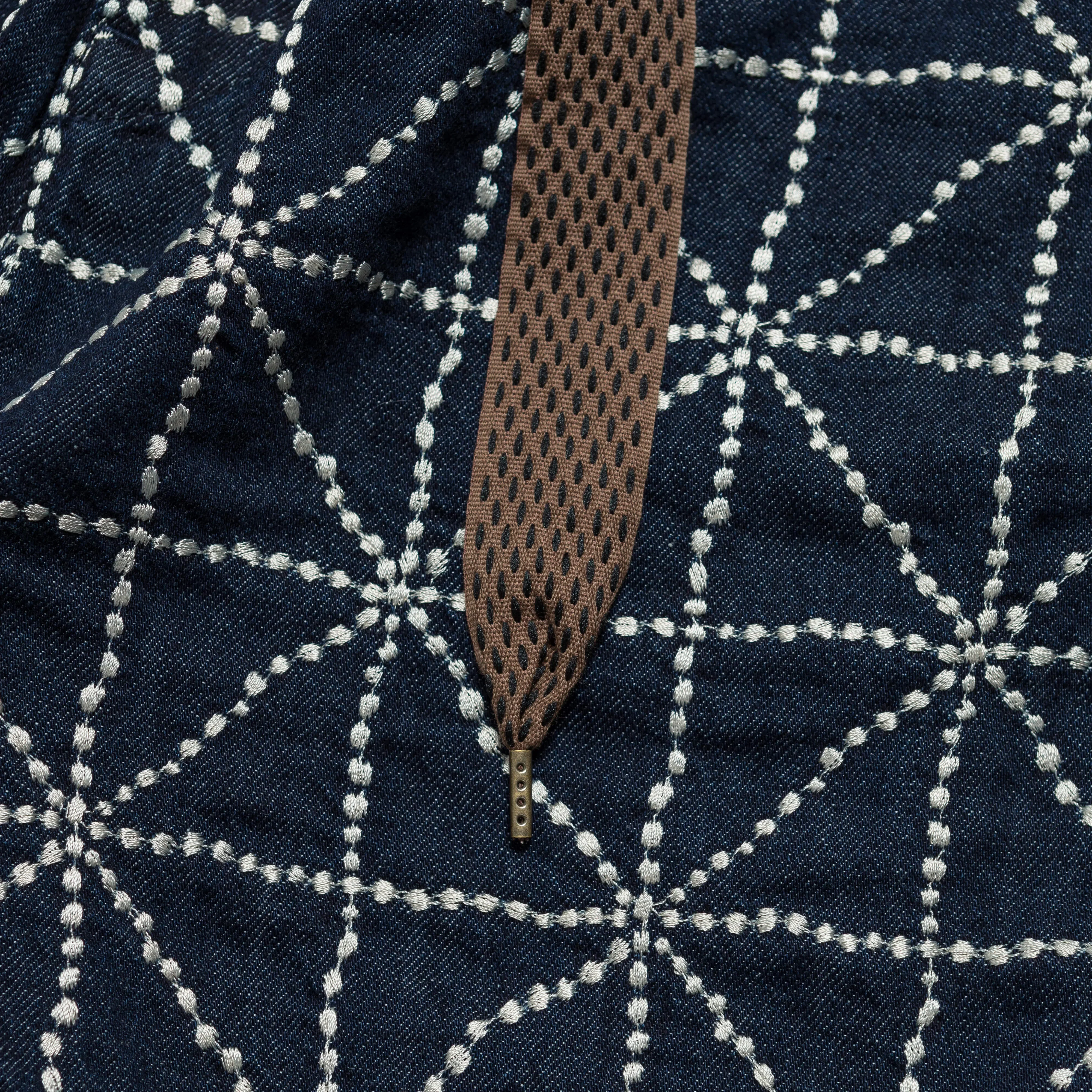 KAPITAL 8oz Denim FOLK-DOJO Embroidery EASY Pants - Dark