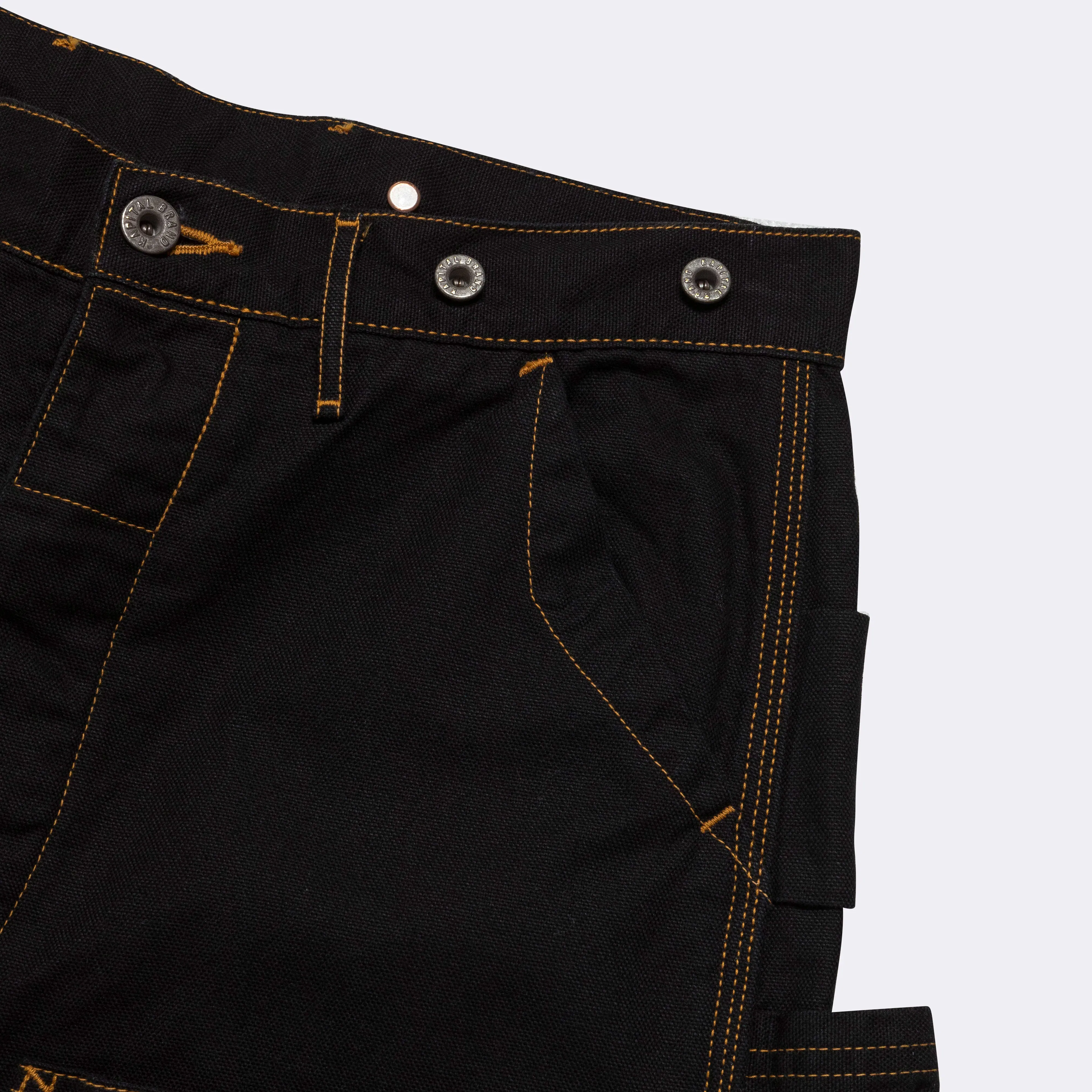 KAPITAL Light Canvas LUMBER Pants - Black