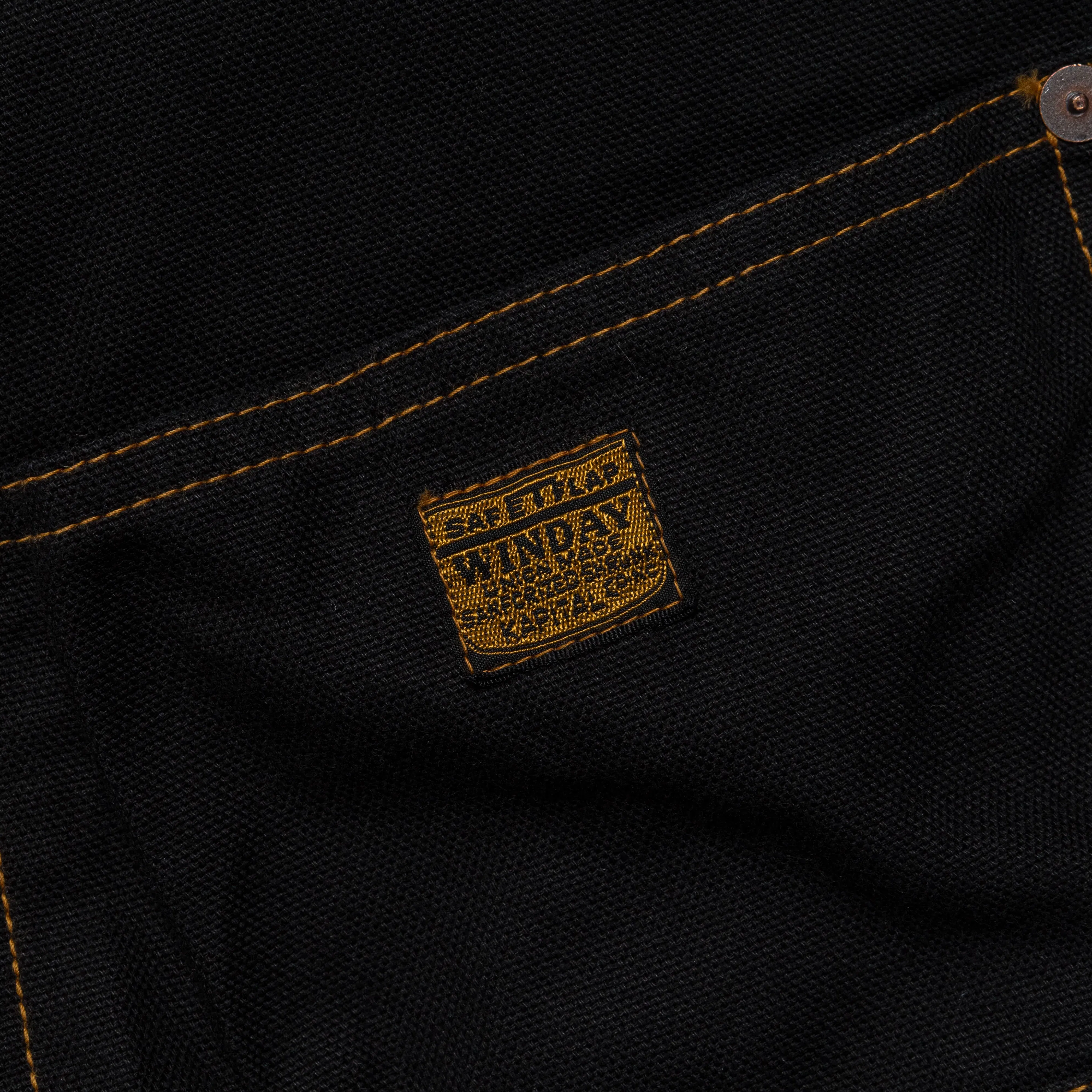 KAPITAL Light Canvas LUMBER Pants - Black