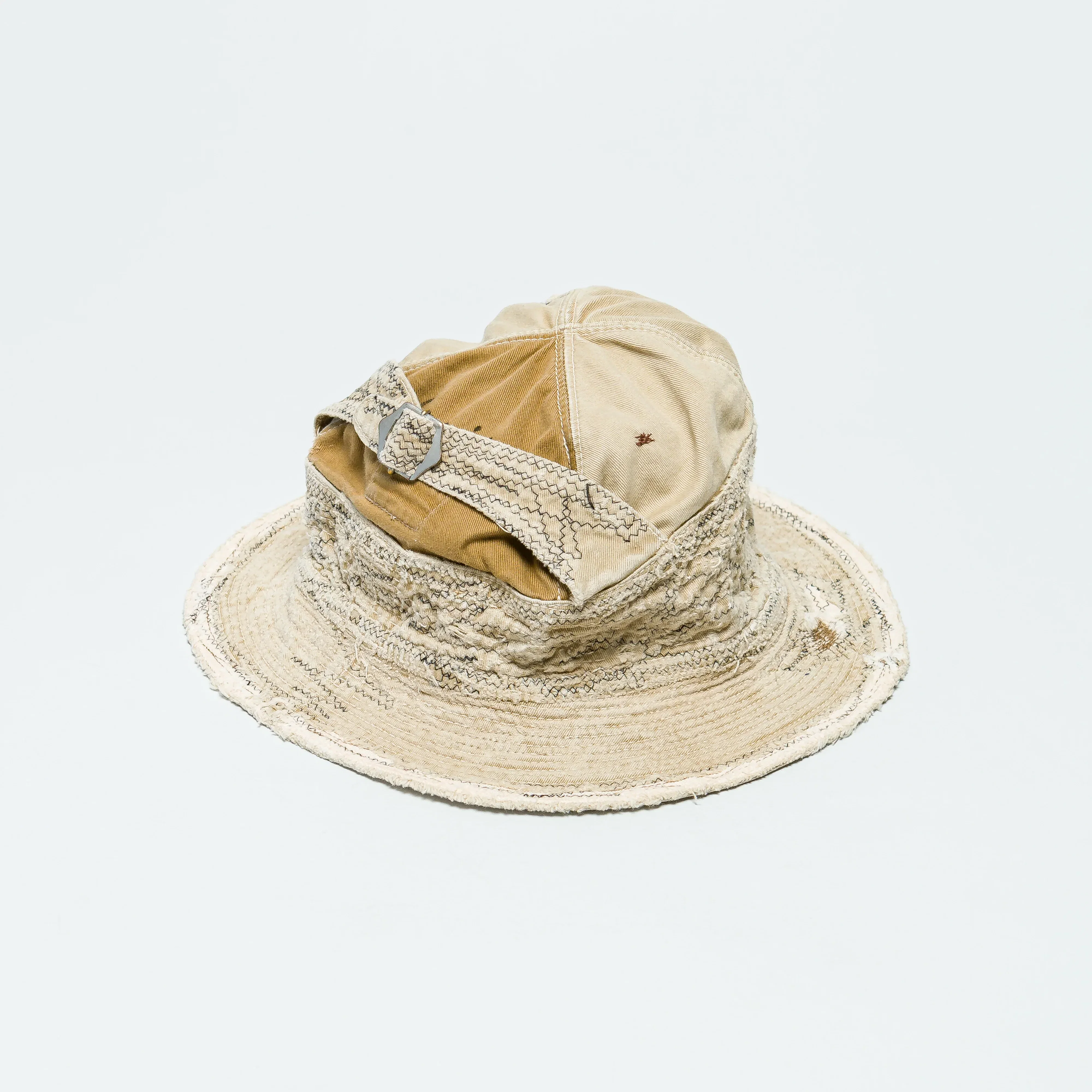 KAPITAL Chino THE OLD MAN AND THE SEA HAT (CRASH REMAKE) - Beige