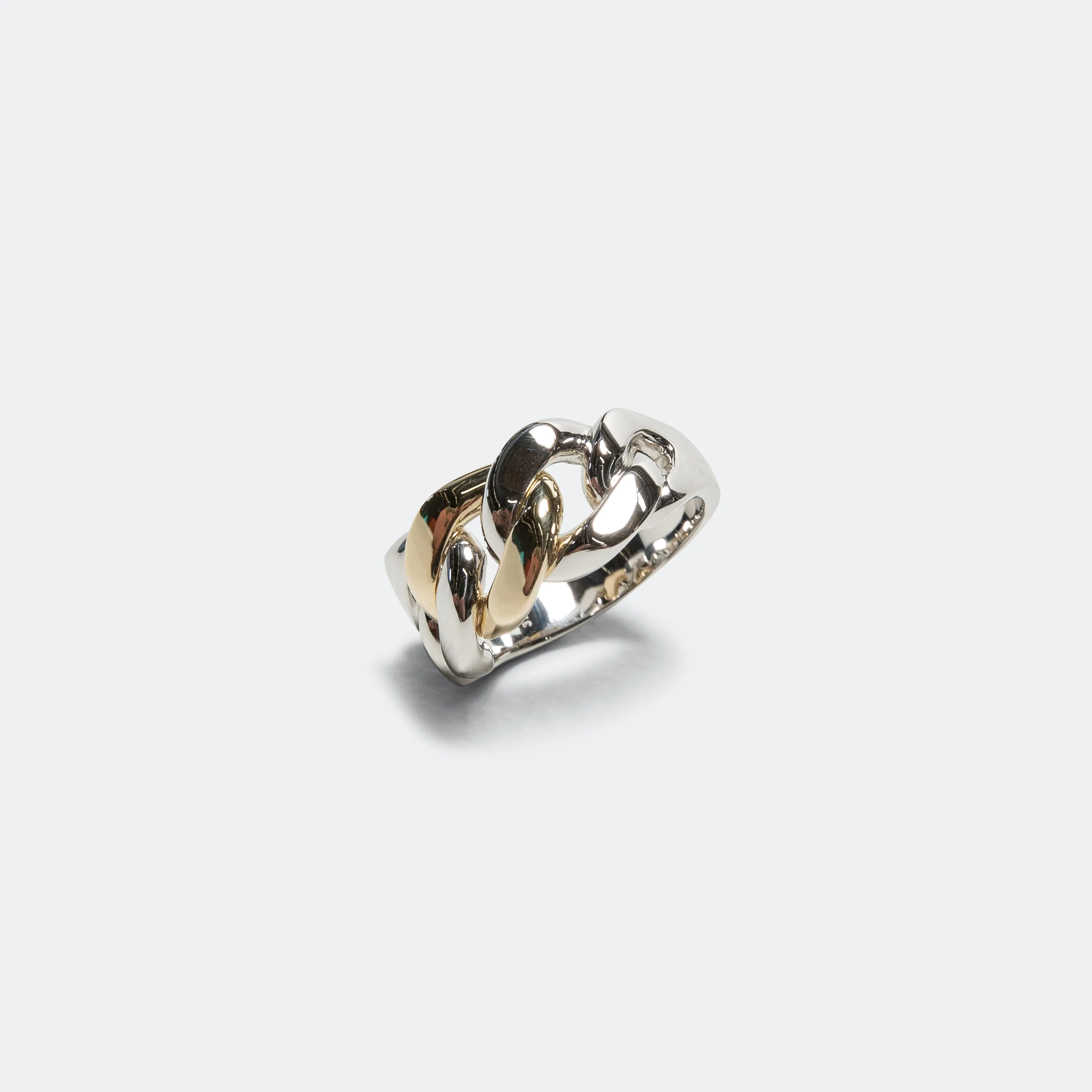 Tom Wood Dean Ring Duo - 925 Silver/9K Gold