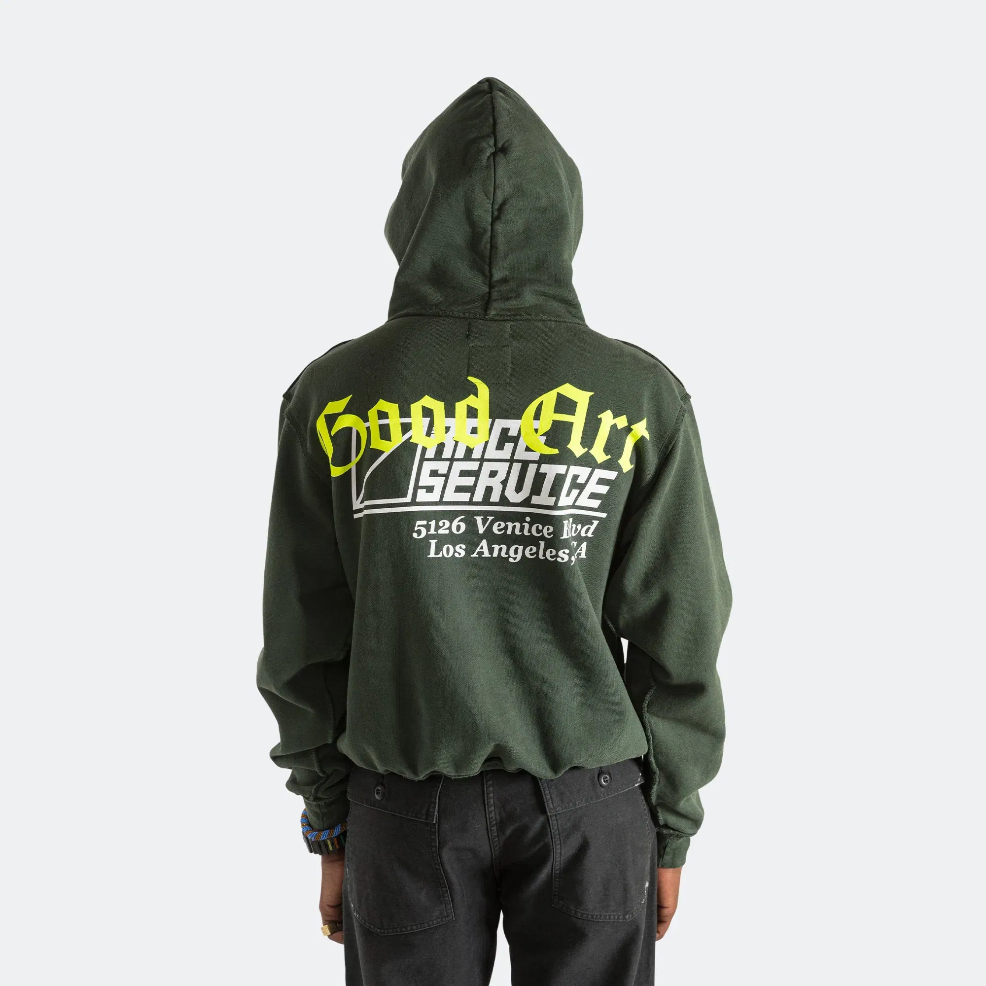 Good Art Hlywd Hooded Sweatshirt x Race Service - British Racing Green