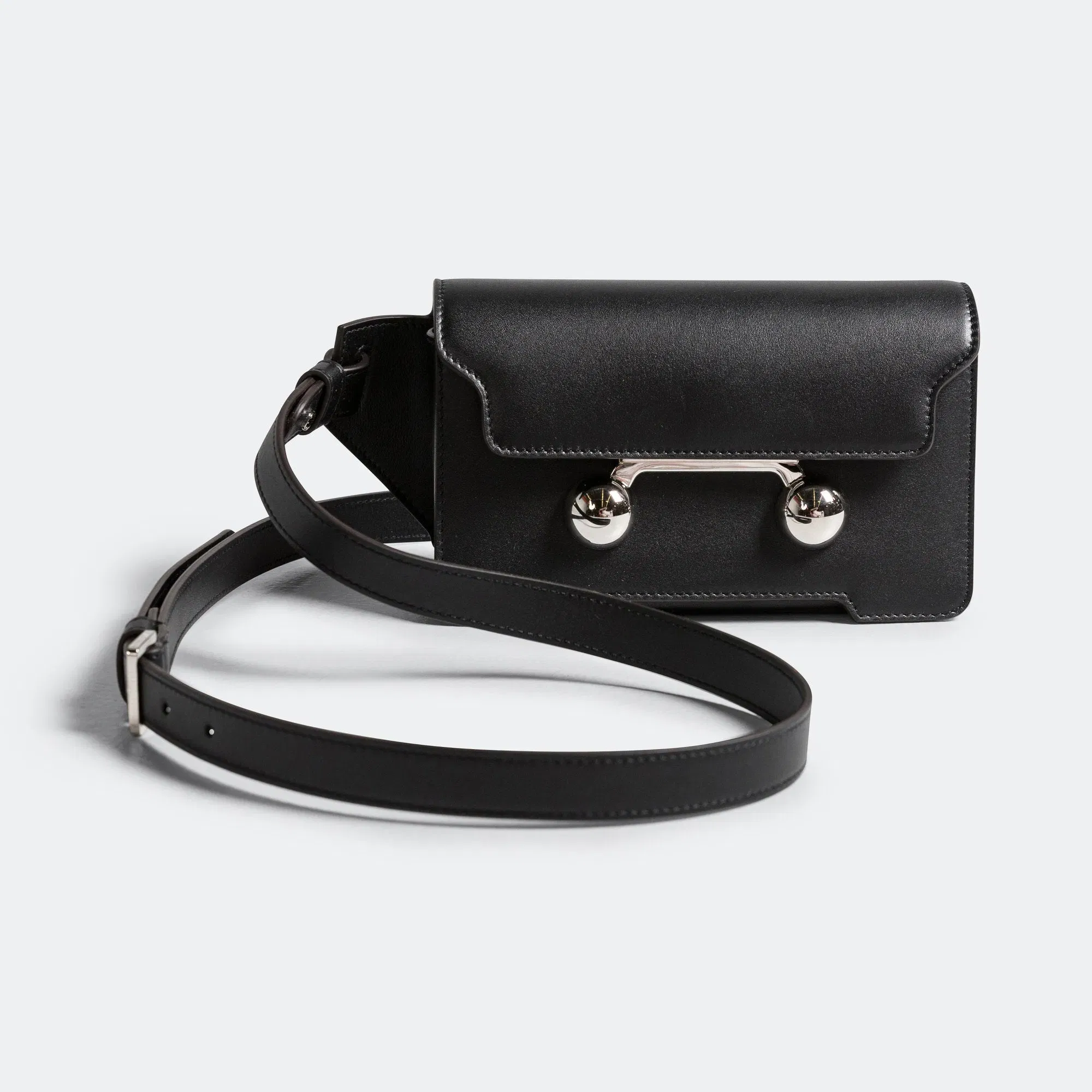 Marni Trunkaroo Medium Crossbody Bag - Black Leather
