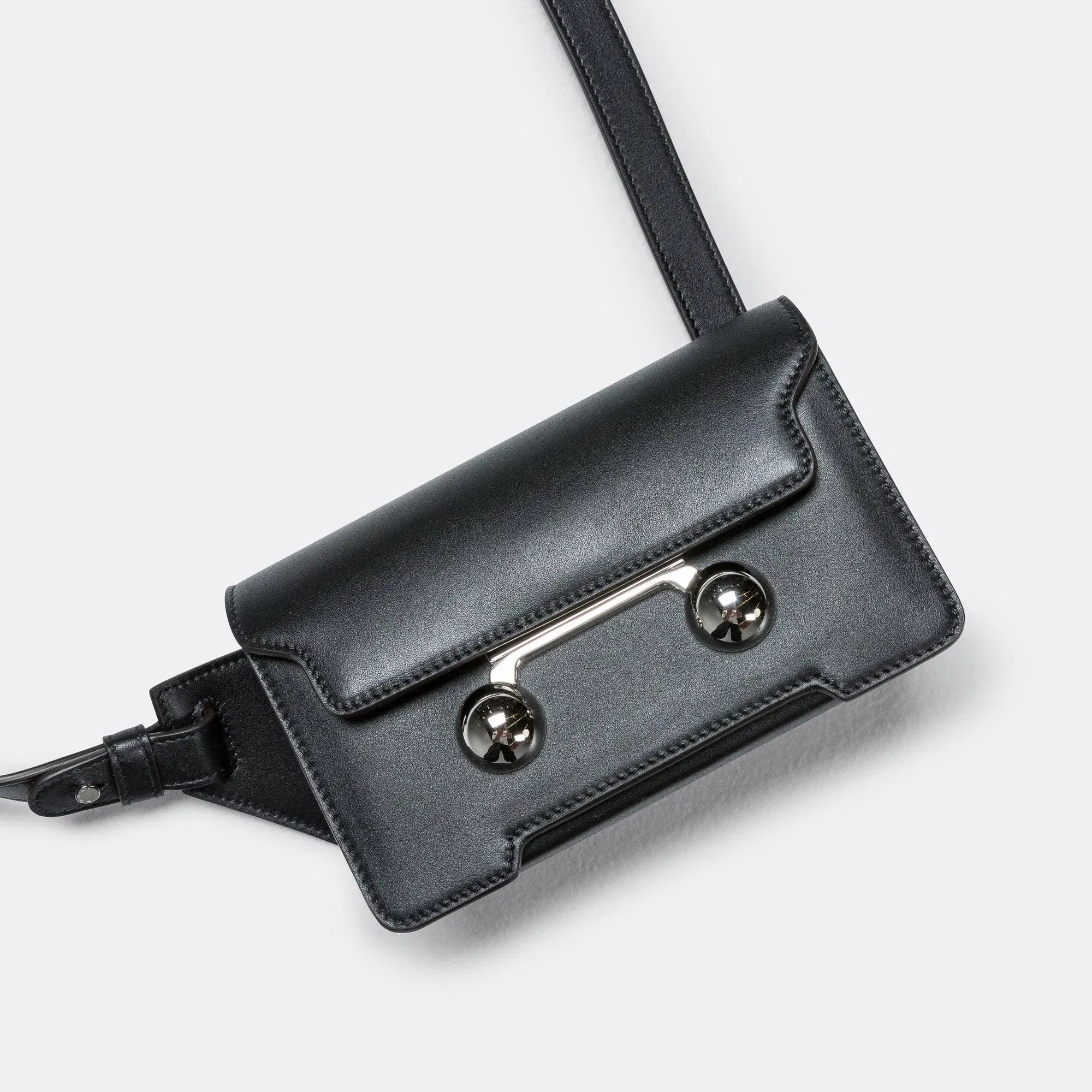 Marni Trunkaroo Medium Crossbody Bag - Black Leather