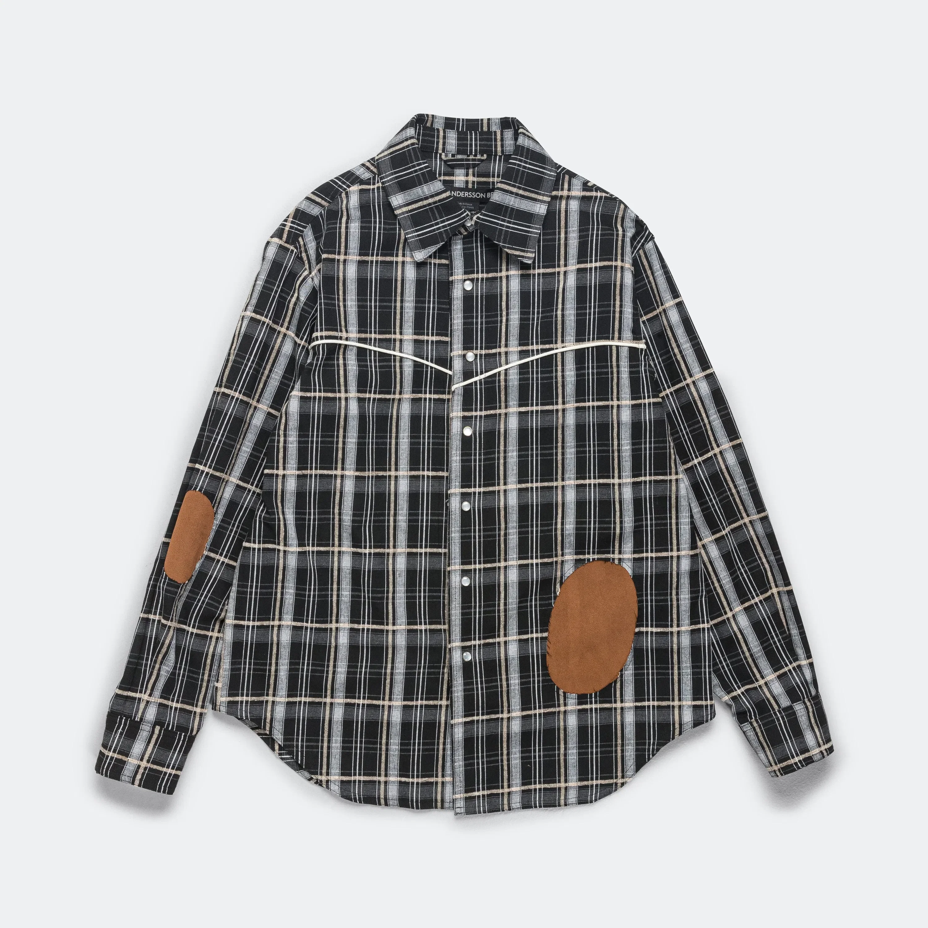 Andersson Bell Noah Patch Check Shirt - Black