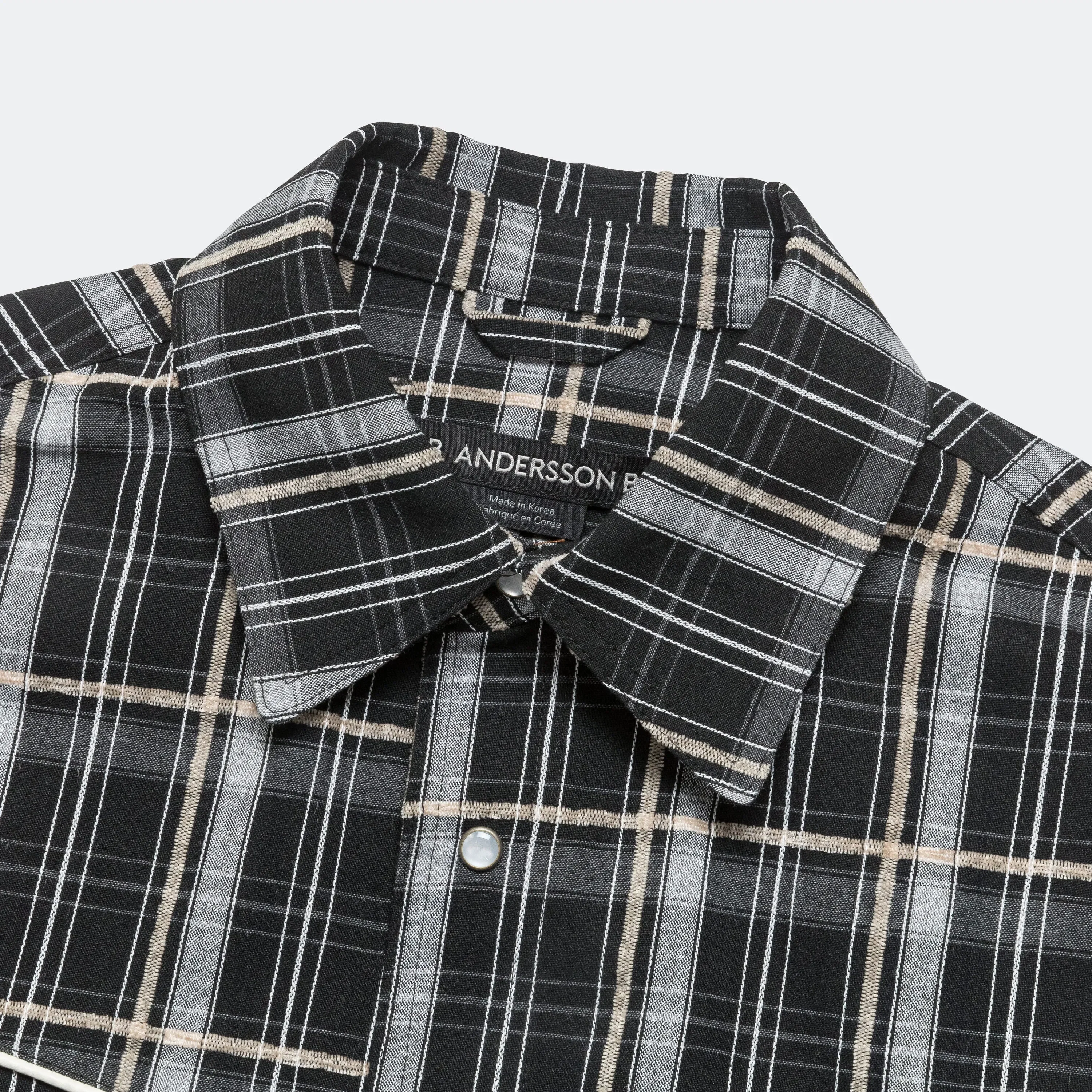 Andersson Bell Noah Patch Check Shirt - Black