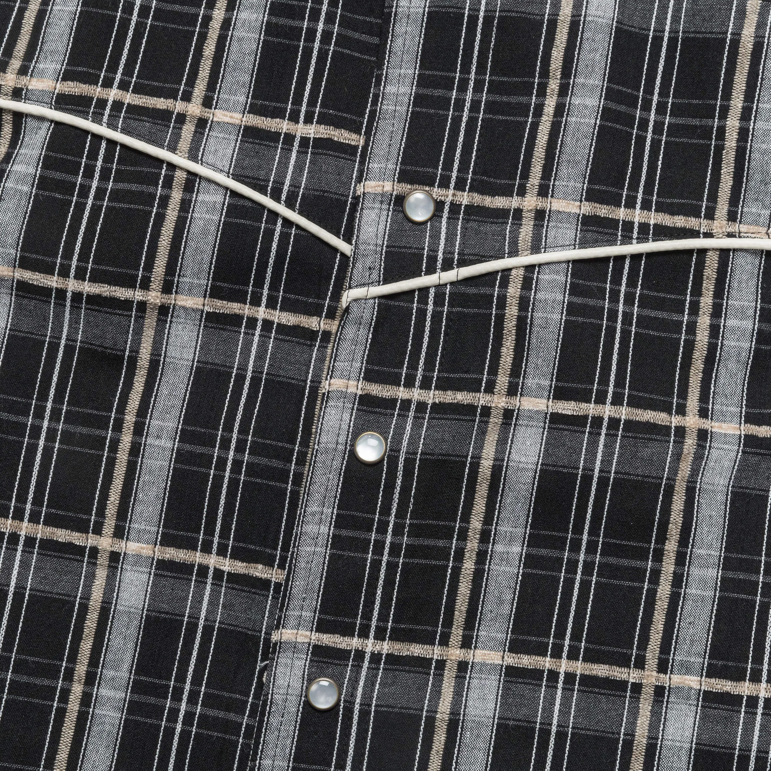 Andersson Bell Noah Patch Check Shirt - Black