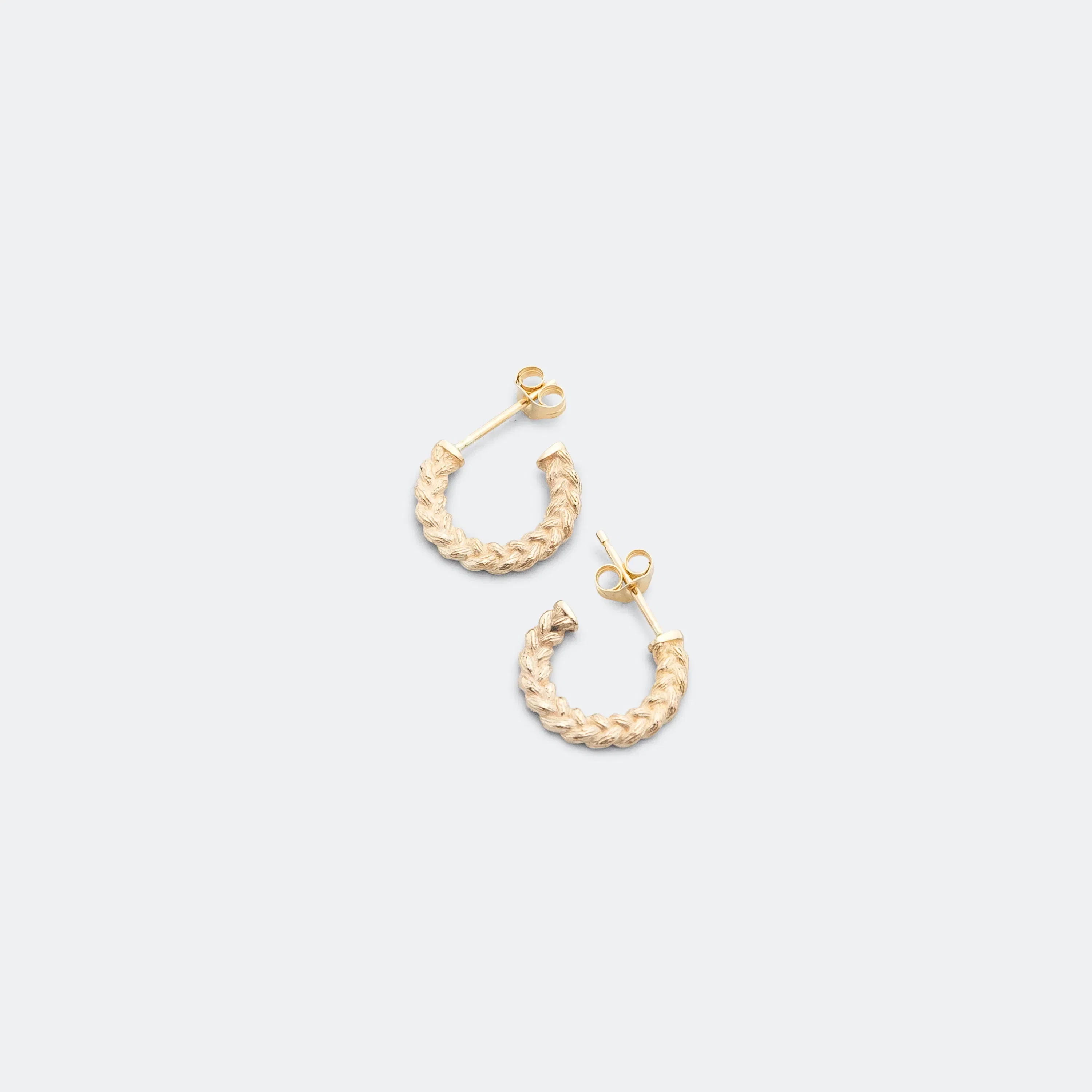Bleue Burnham Braided Hoop Earrings - 9K Gold