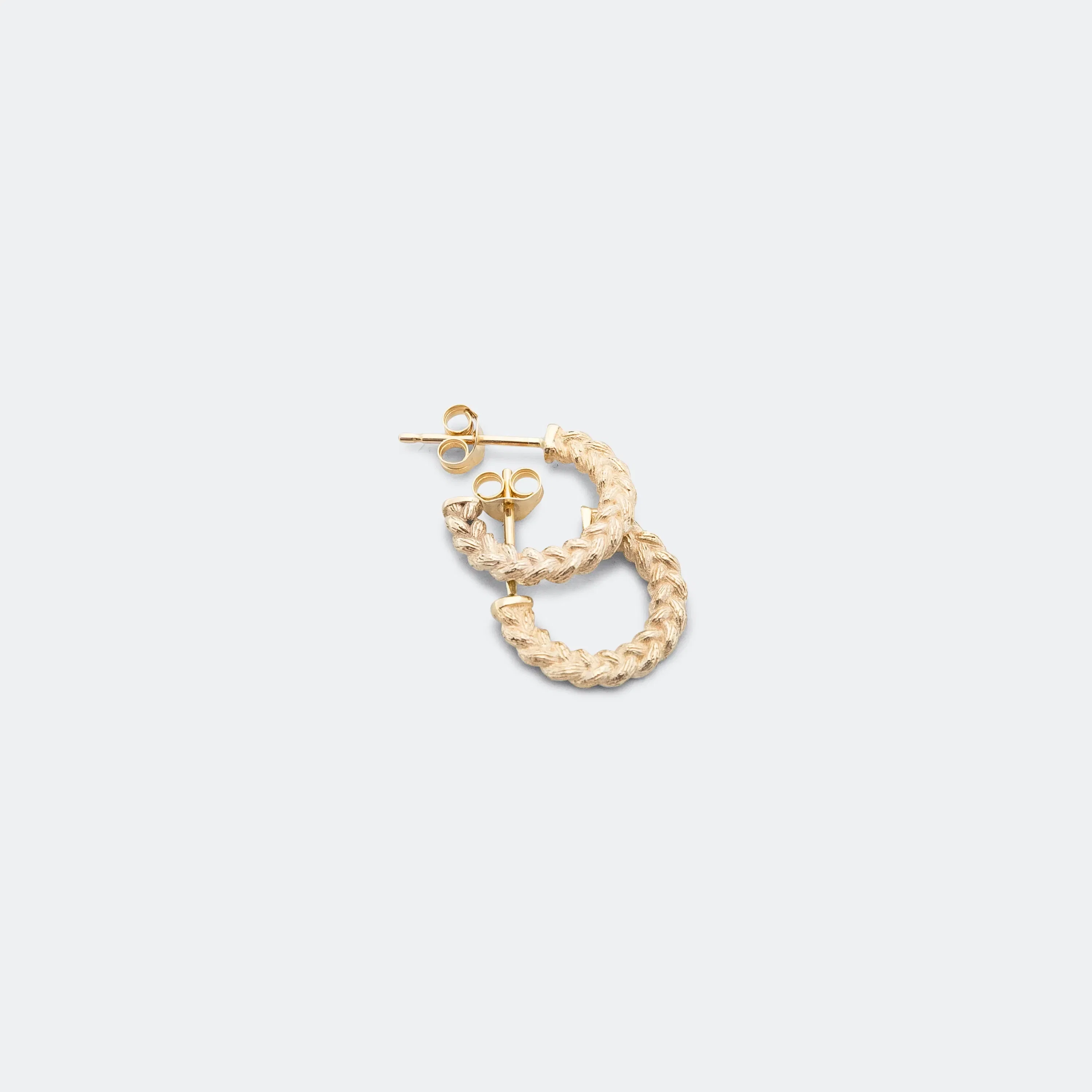 Bleue Burnham Braided Hoop Earrings - 9K Gold