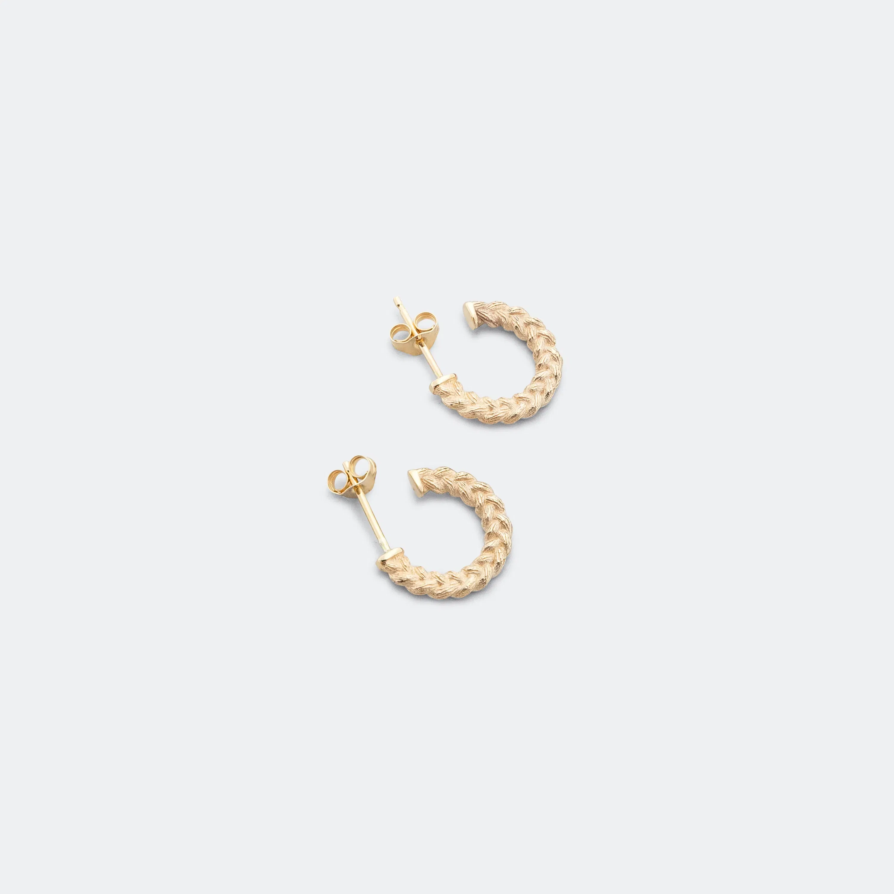 Bleue Burnham Braided Hoop Earrings - 9K Gold
