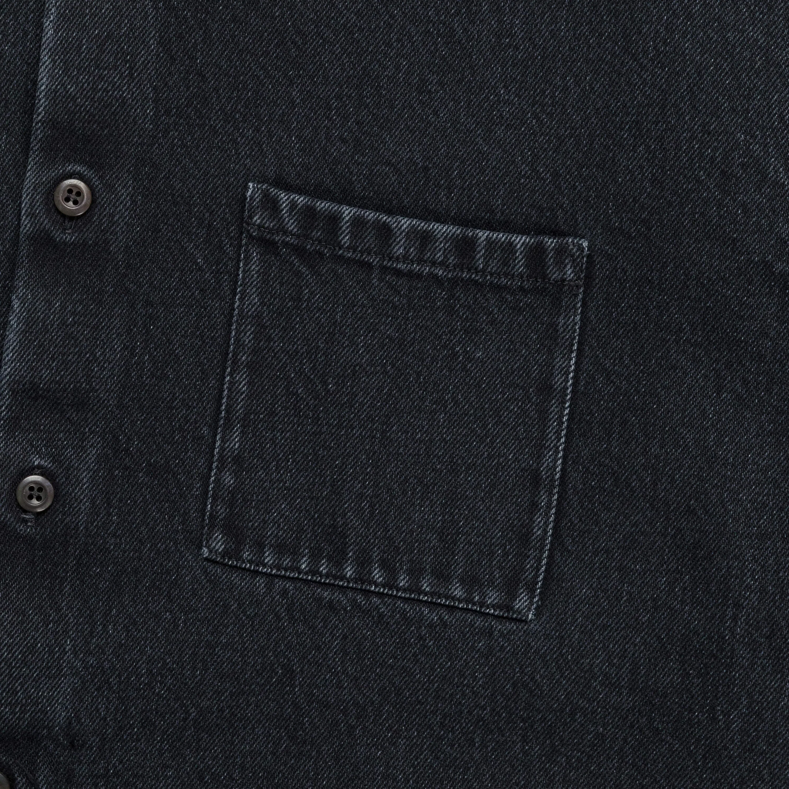 Rier Washed Denim Shirt - Anthracite