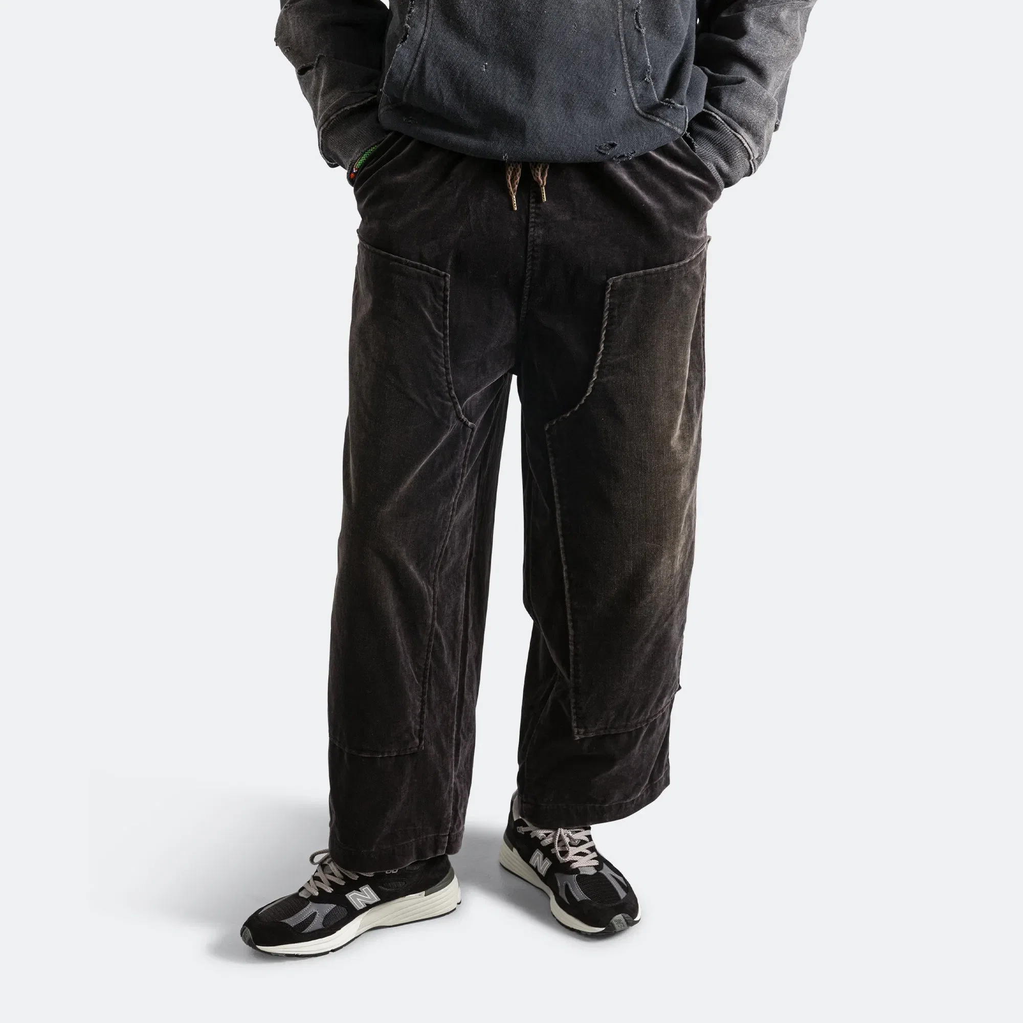 KAPITAL Velveteen CASA Pants - Black