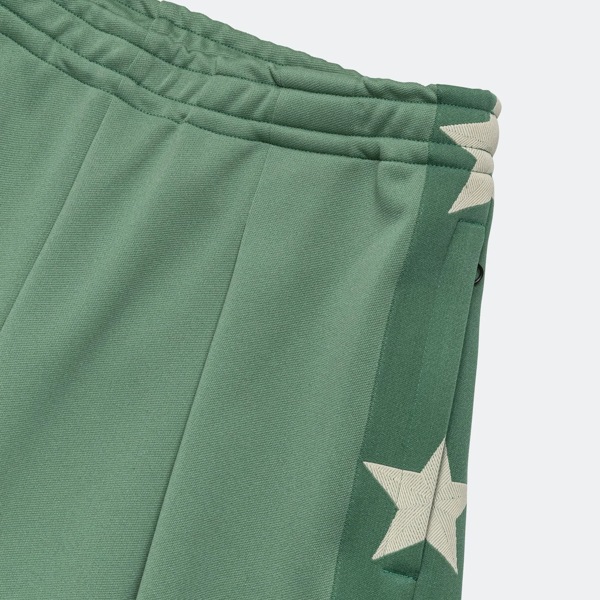 KAPITAL Smooth Jersey Stantman&woman Baggy Track Pants - LightGreen