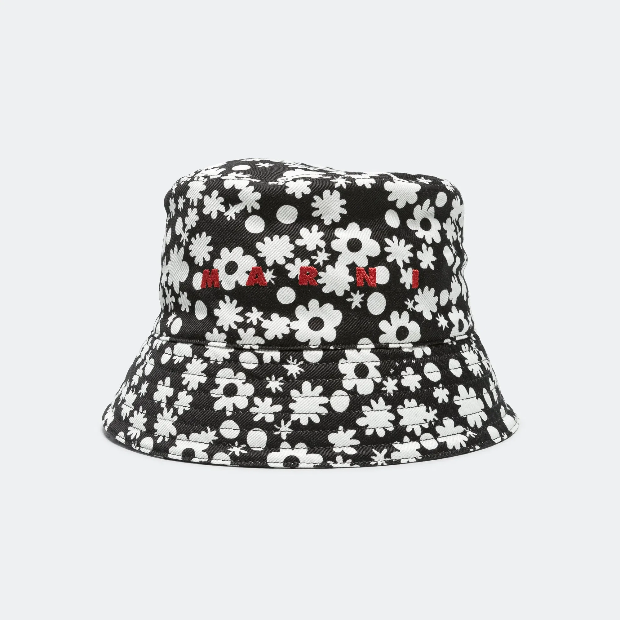 Marni Pop Fields Cotton Twill Bucket Hat - Black