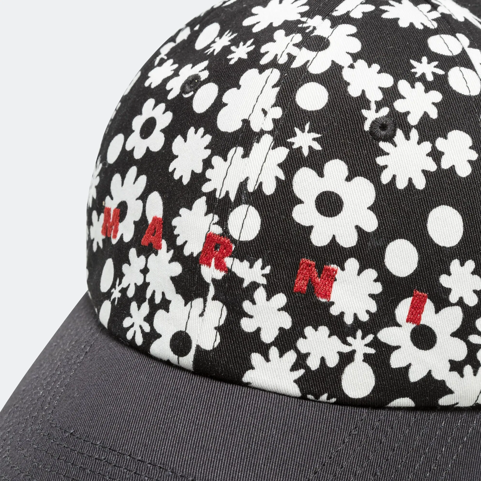 Marni Pop Fields Cotton Twill Baseball Cap - Black