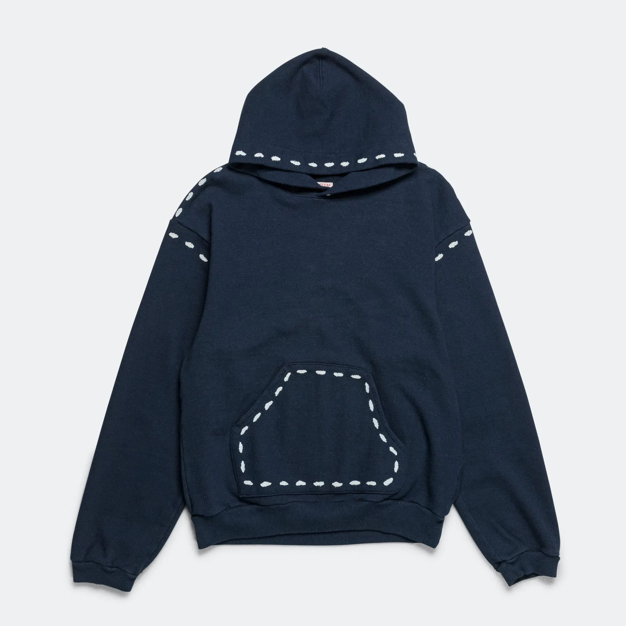 KAPITAL SWT Knit MARIONETTE Hoodie - Navy