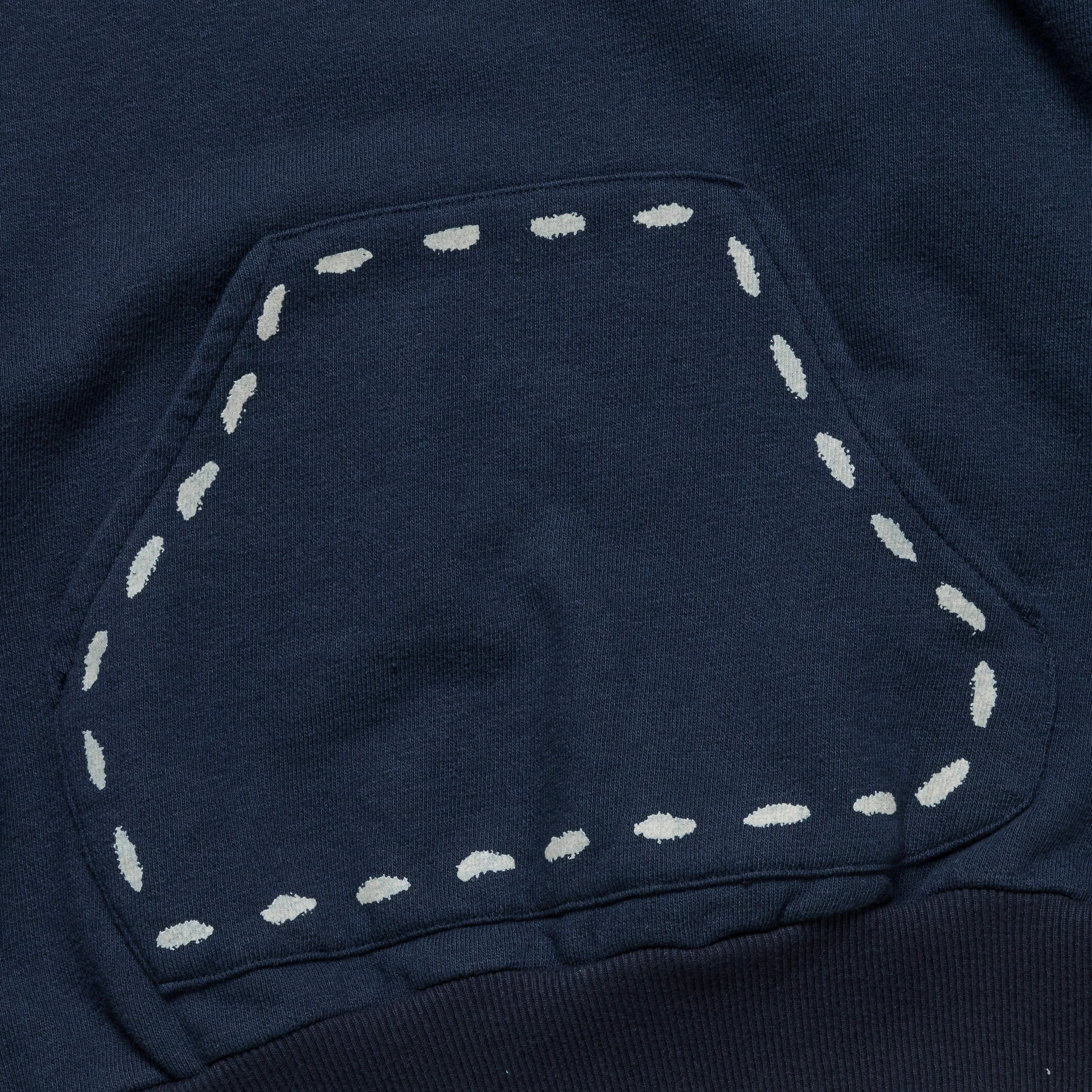 KAPITAL SWT Knit MARIONETTE Hoodie - Navy