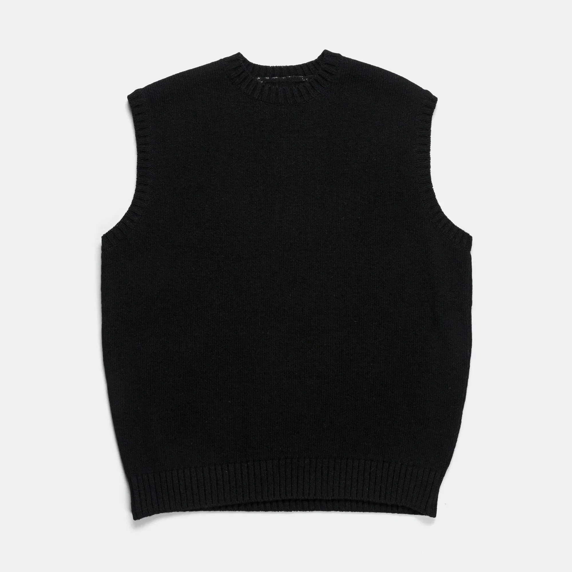KAPITAL 5G Wool BONE Vest - Black